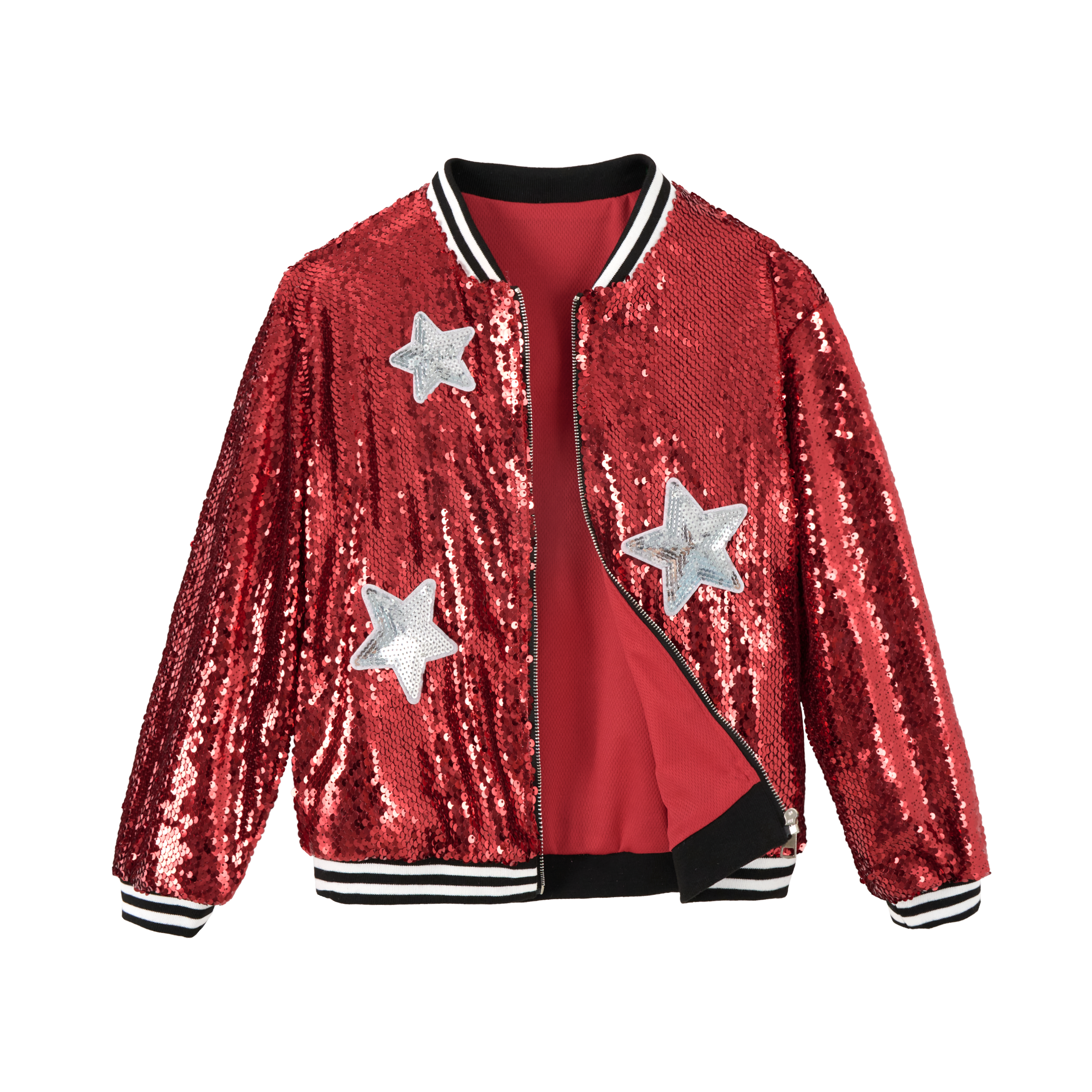 Girls Sequin Jacket Long Sleeve Kids Bomber Coats