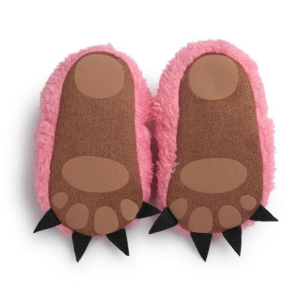 LOLANTA Zapatillas de felpa suave para bebés, niños y niñas, zapatos de cuna con diseño de oso
