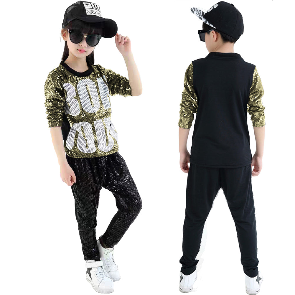 Unisex Boy's Girl's Sequin Classic Dance Costumes Ballroom Modern Jazz