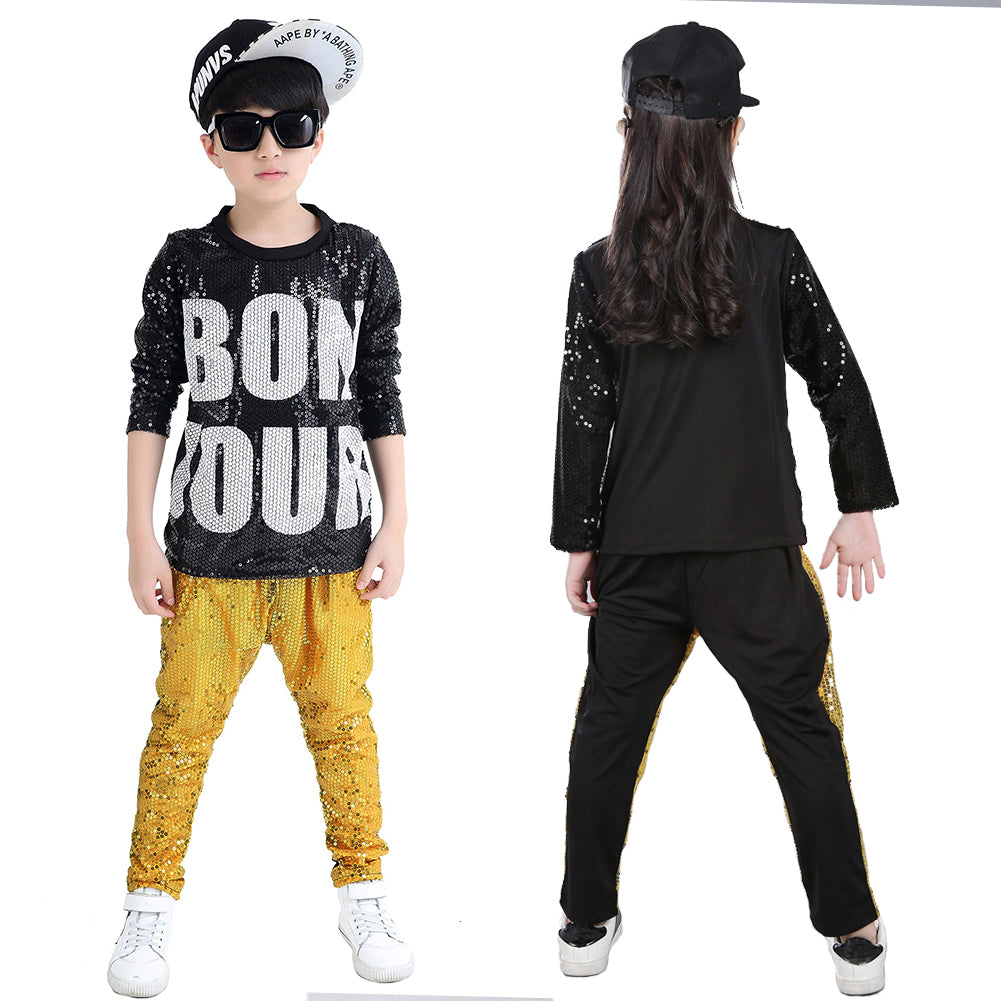 Unisex Boy's Girl's Sequin Classic Dance Costumes Ballroom Modern Jazz