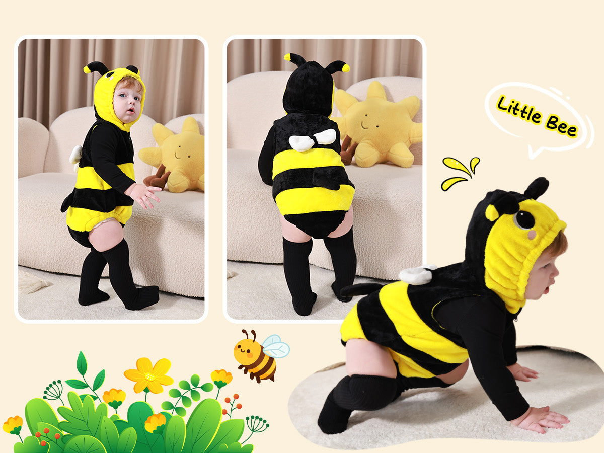 3Pcs Baby Toddler Bee Costume Halloween Onesie