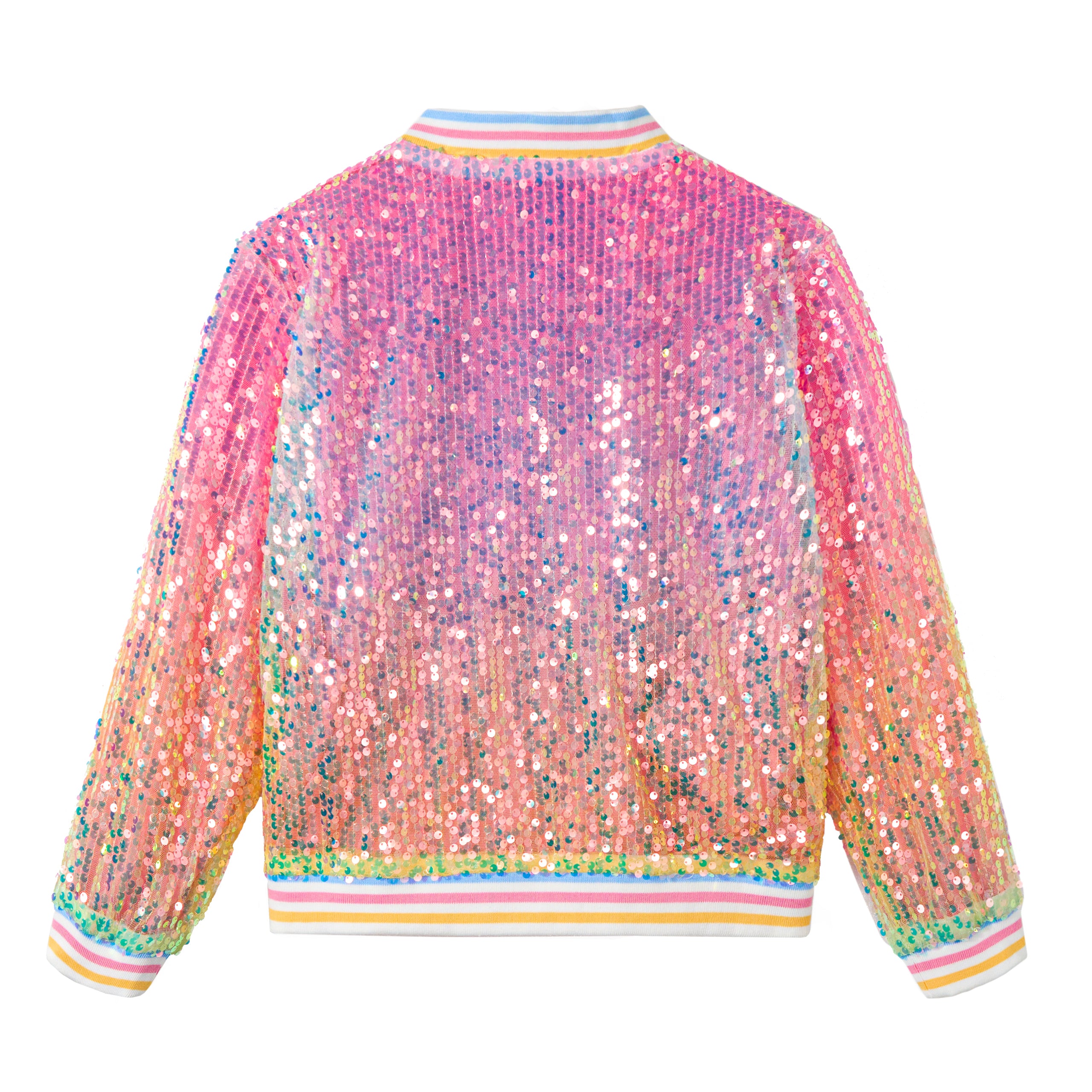 Girls Sequin Jacket Long Sleeve Kids Bomber Coats