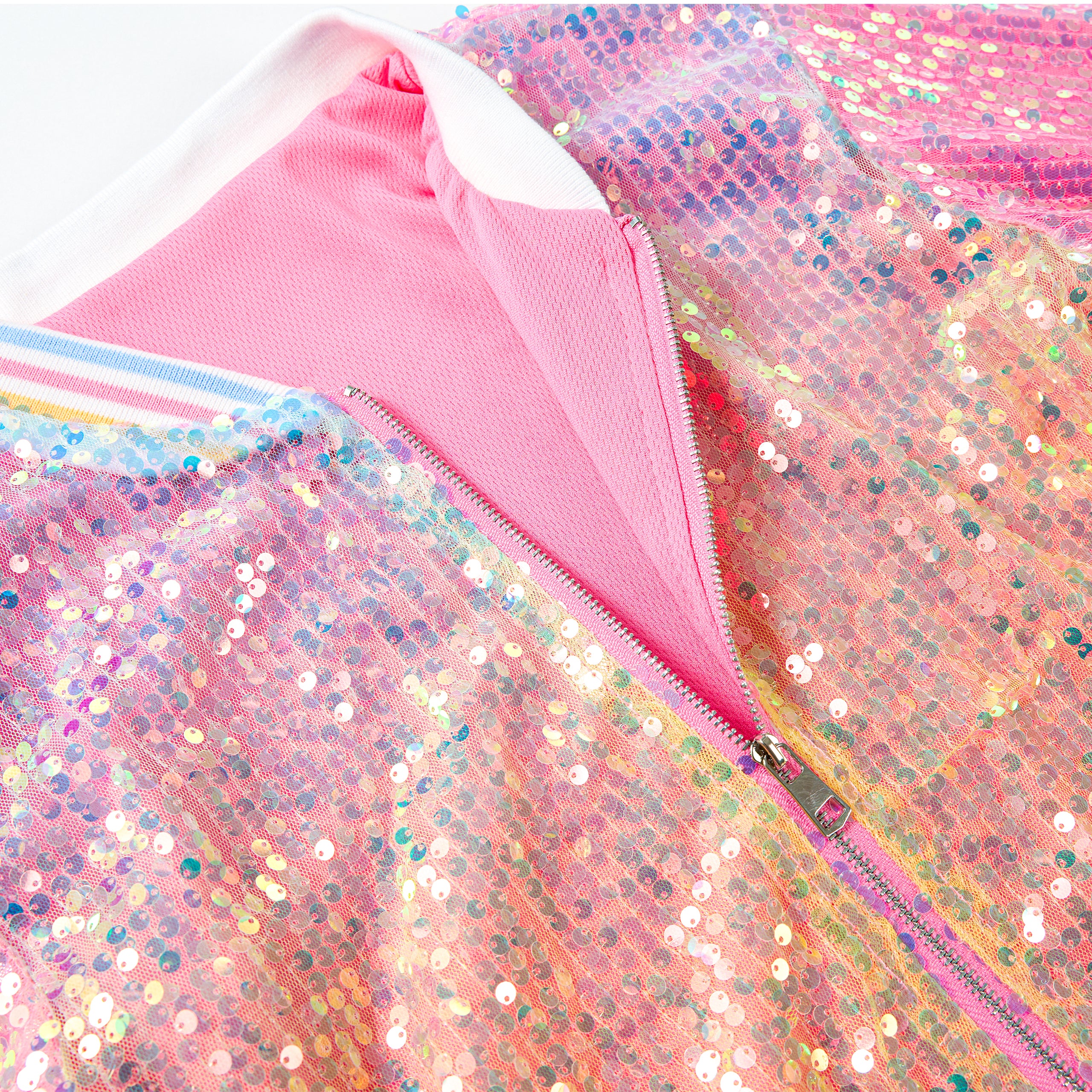 Girls Sequin Jacket Long Sleeve Kids Bomber Coats