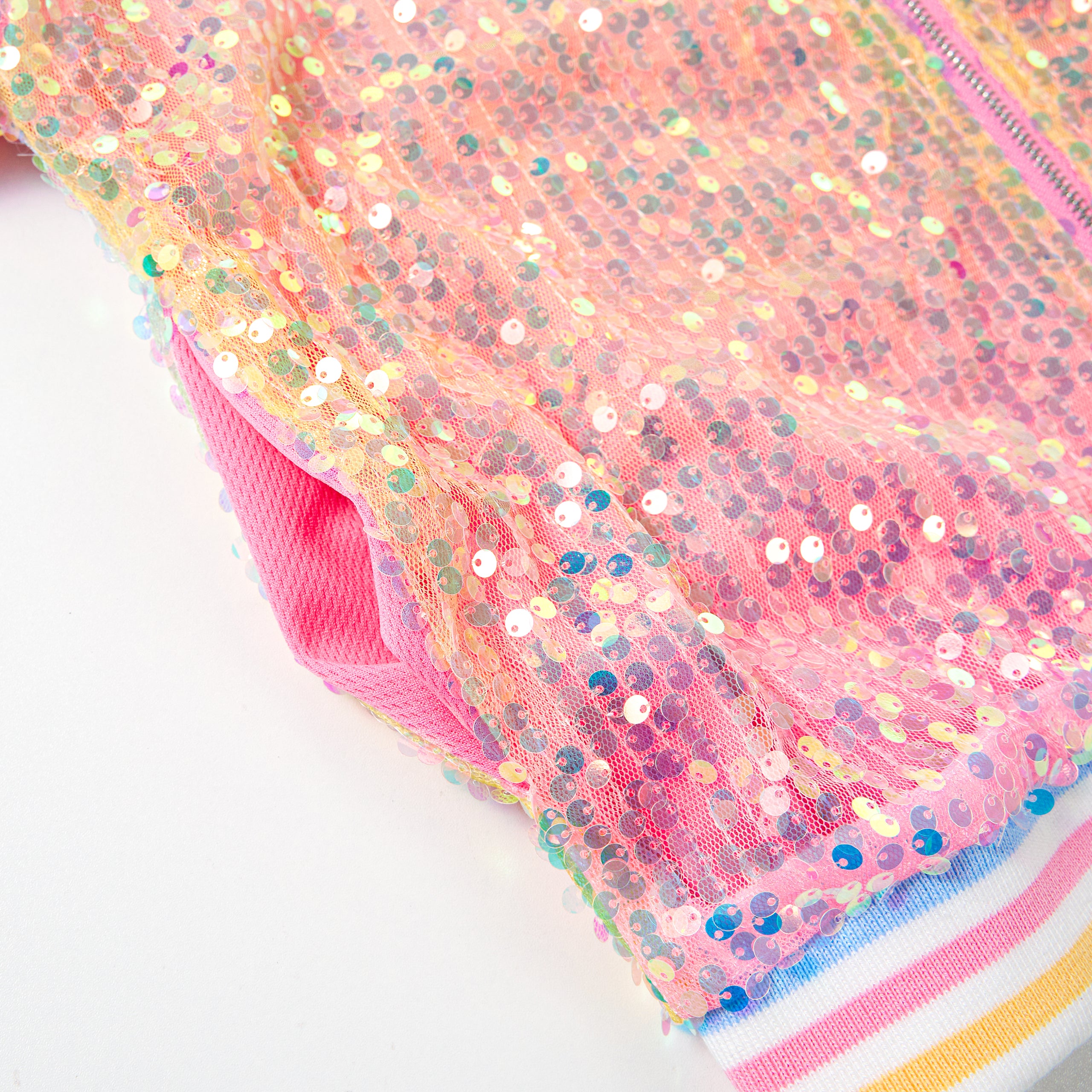 Girls Sequin Jacket Long Sleeve Kids Bomber Coats