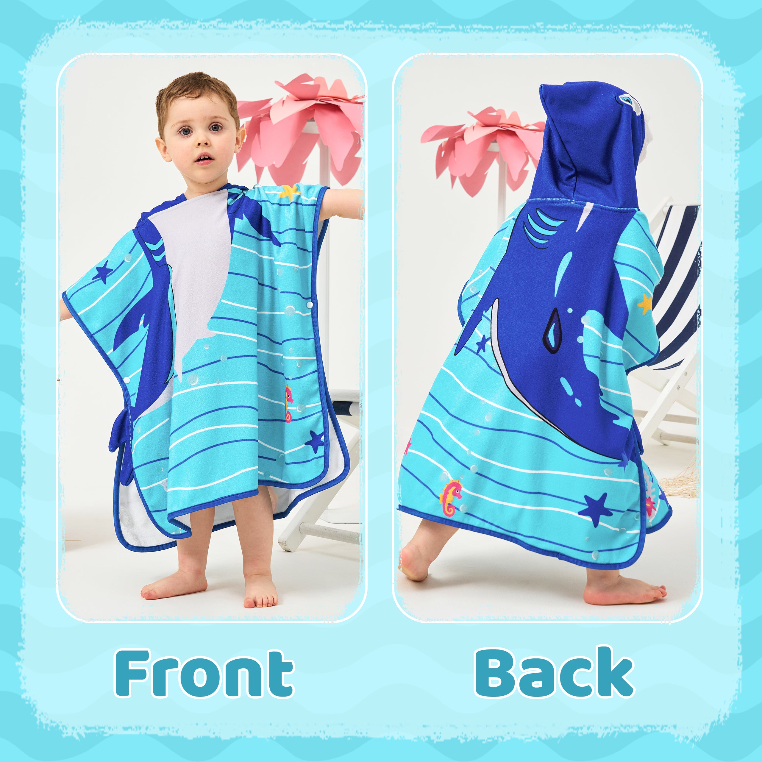 Boys Girls Hooded Bath Towel