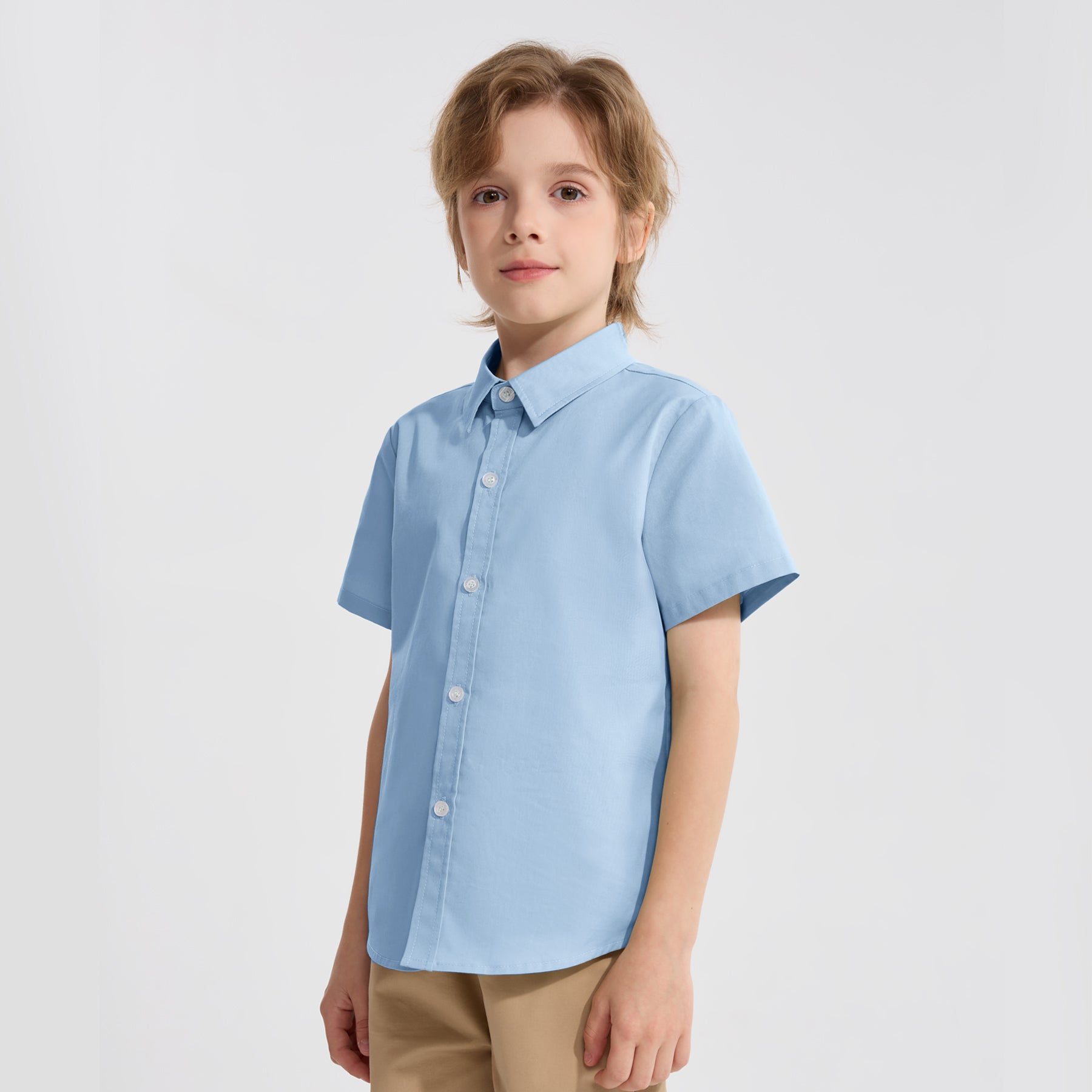 Boy's School Formal Ceremony Short Sleeves Shirt