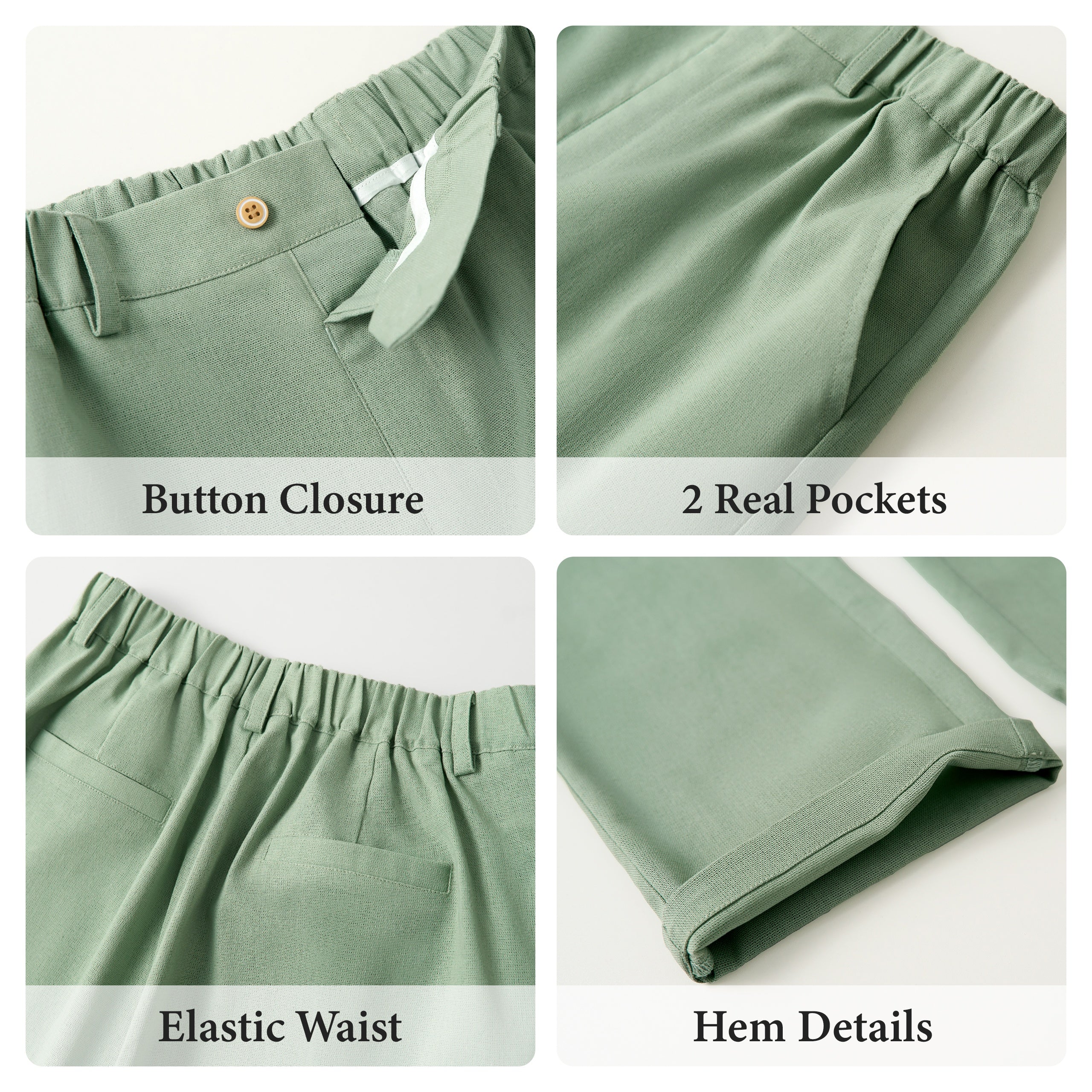 Boys Linen Suit Dress Clothes Kids Graduation Wedding Outfit