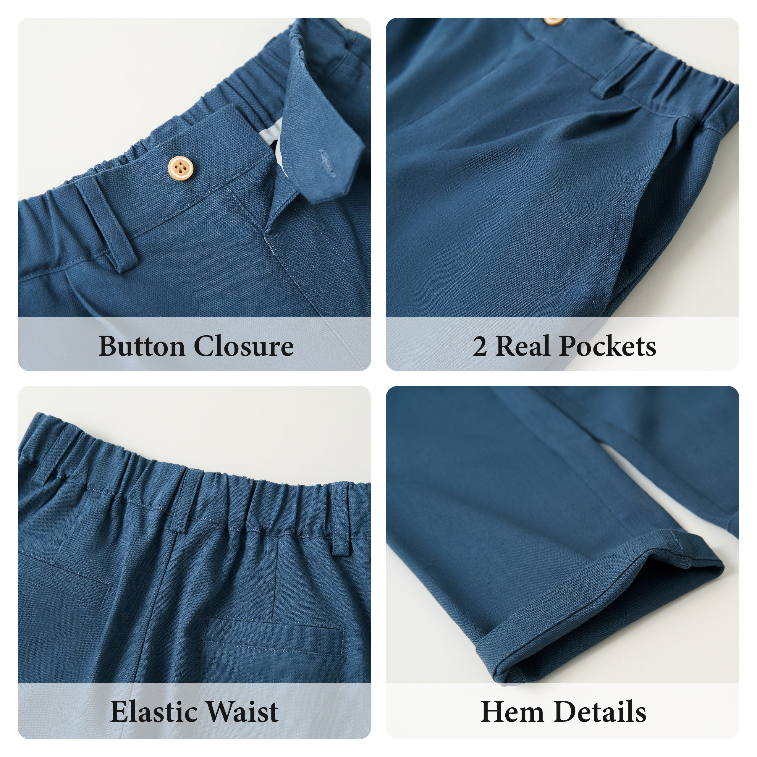 Boys Linen Suit Dress Clothes Kids Graduation Wedding Outfit