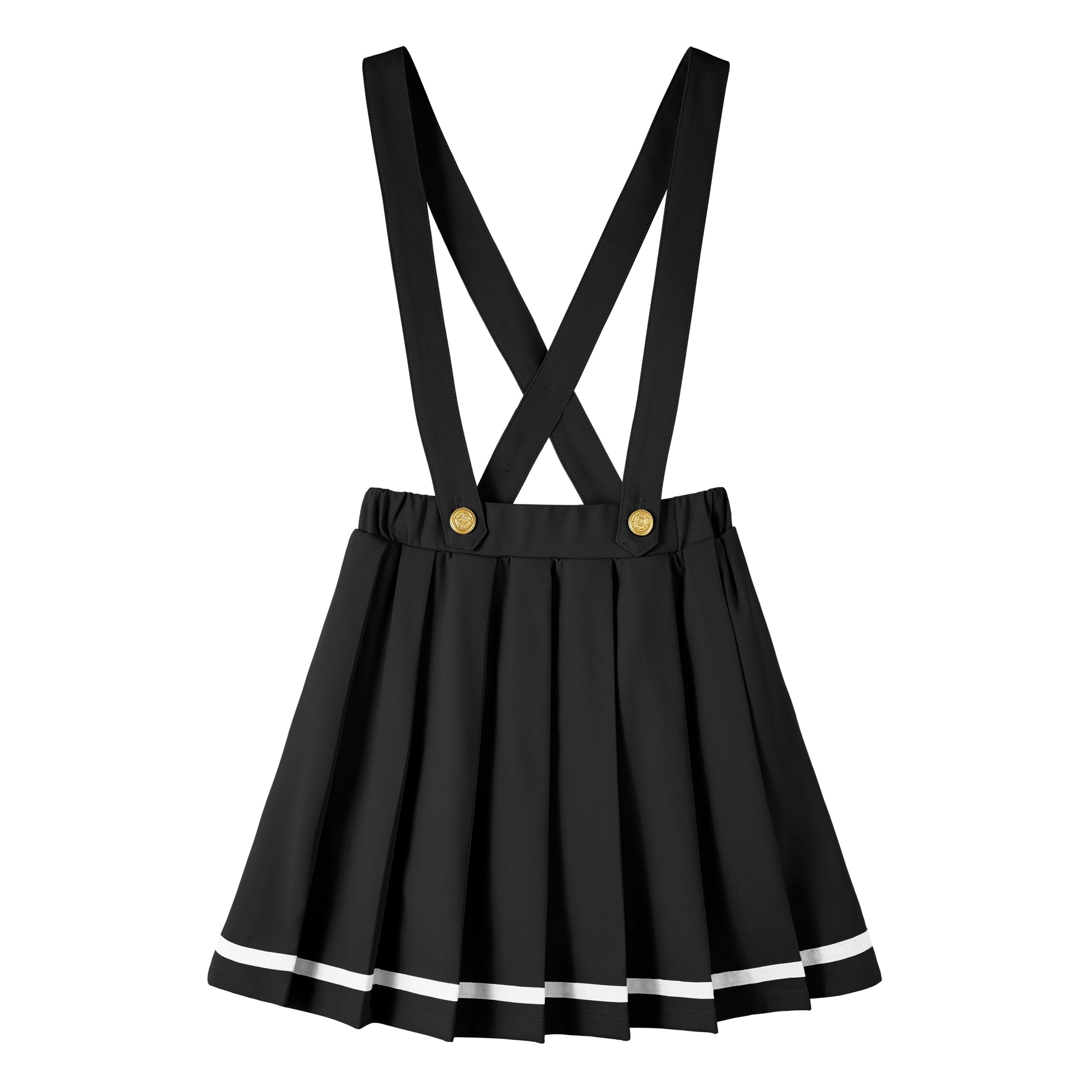 Girls Suspender Skirts Kids Formal Pleated Skort