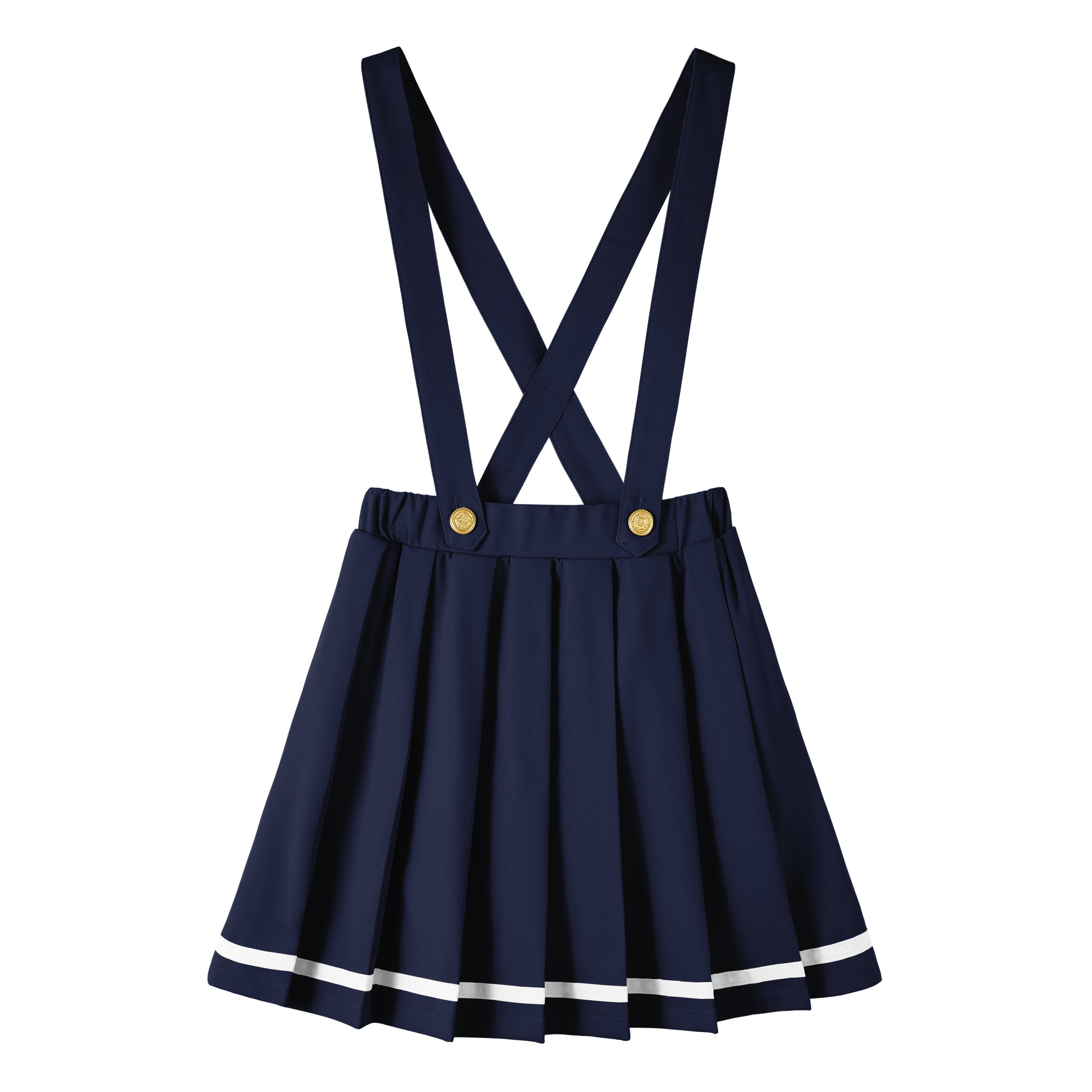 Girls Suspender Skirts Kids Formal Pleated Skort