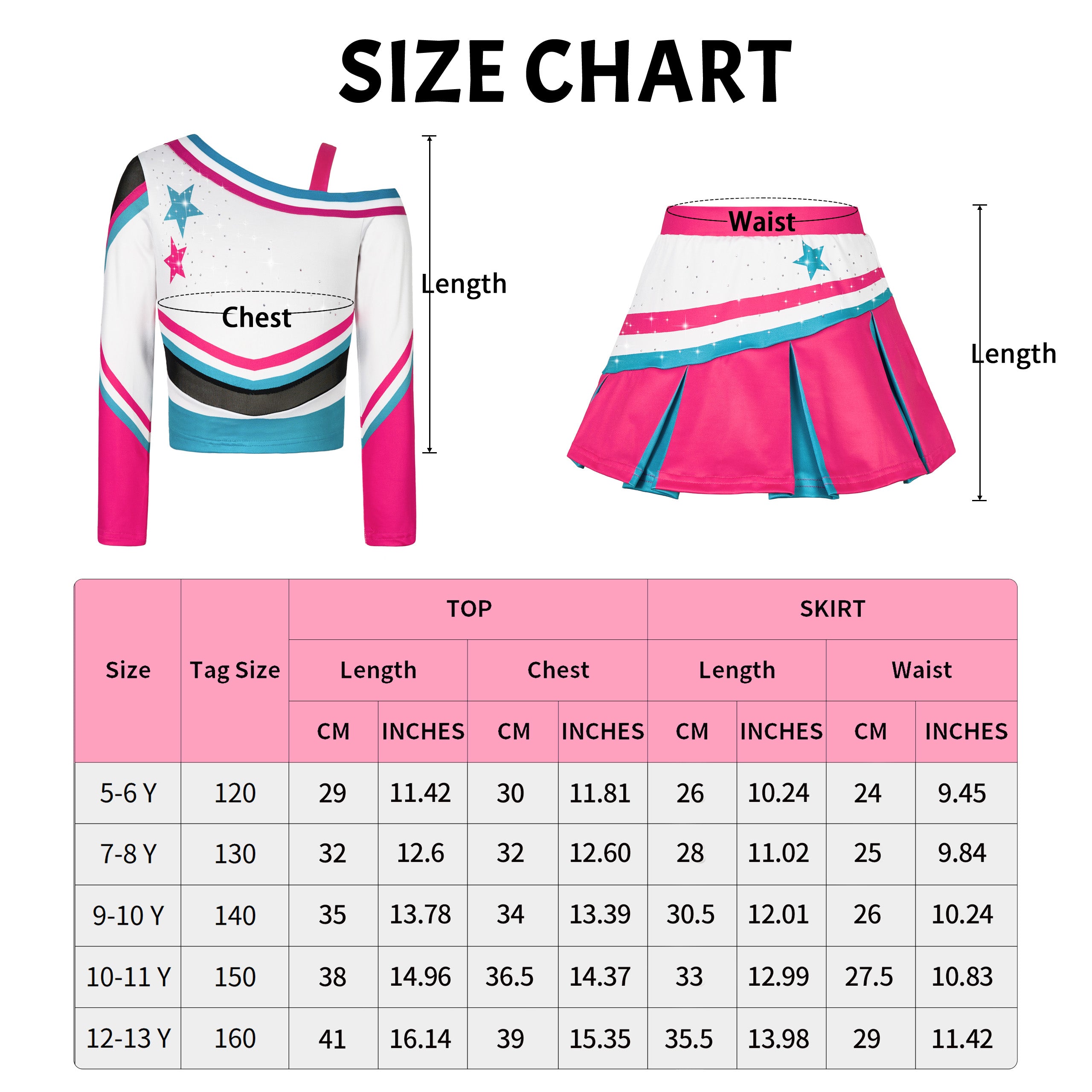 Girls Cold-Shoulder Cheerleader Costume