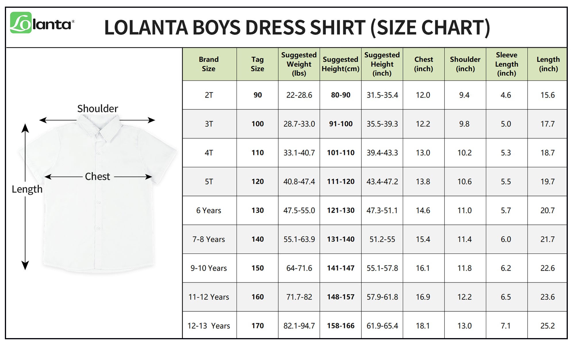 Boy's School Formal Ceremony Short Sleeves Shirt