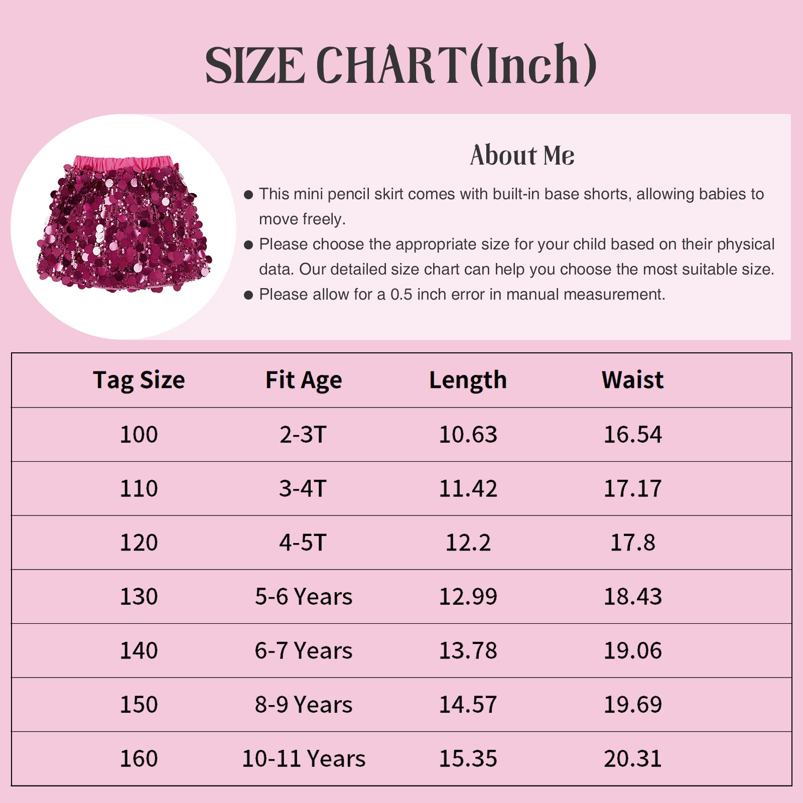 Girls Sequin Skirt Sparkly Toddler Kids Mini Glitter Skirt