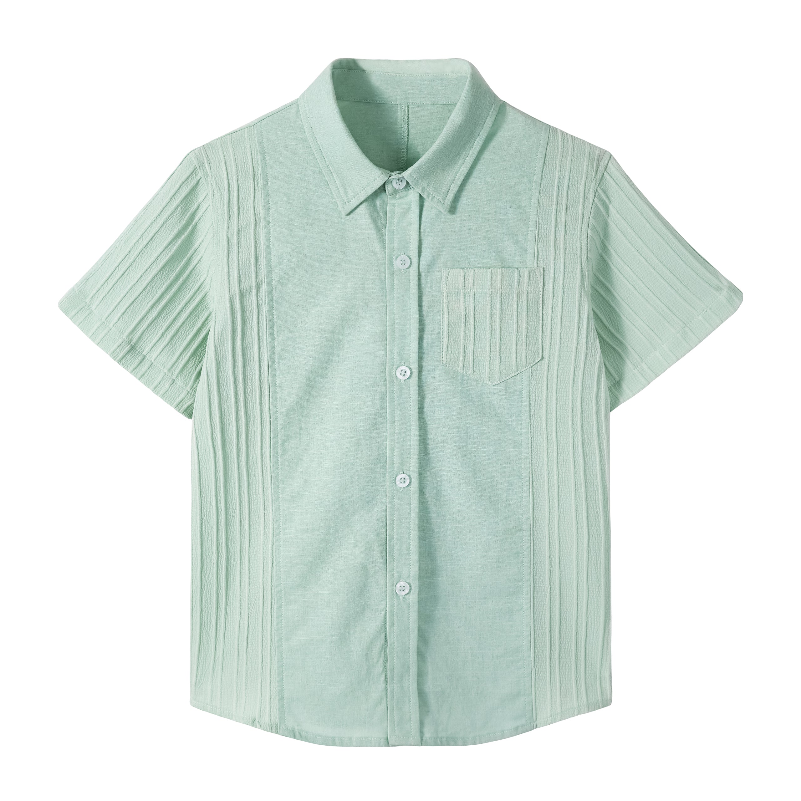 Boys Linen Shirt Short Sleeve Guayabera Shirts