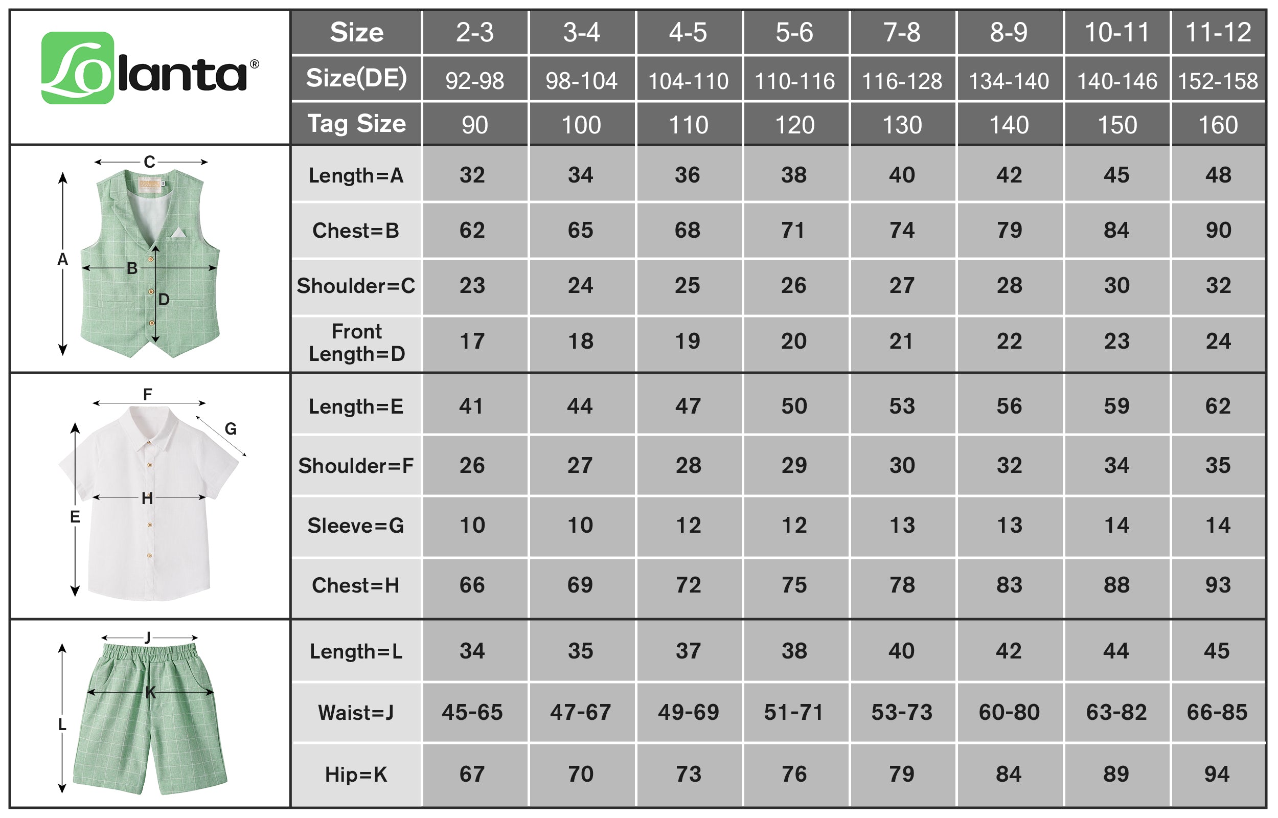 4Pcs Boy Weste Kurzarm Sommer Formal Business Anzug