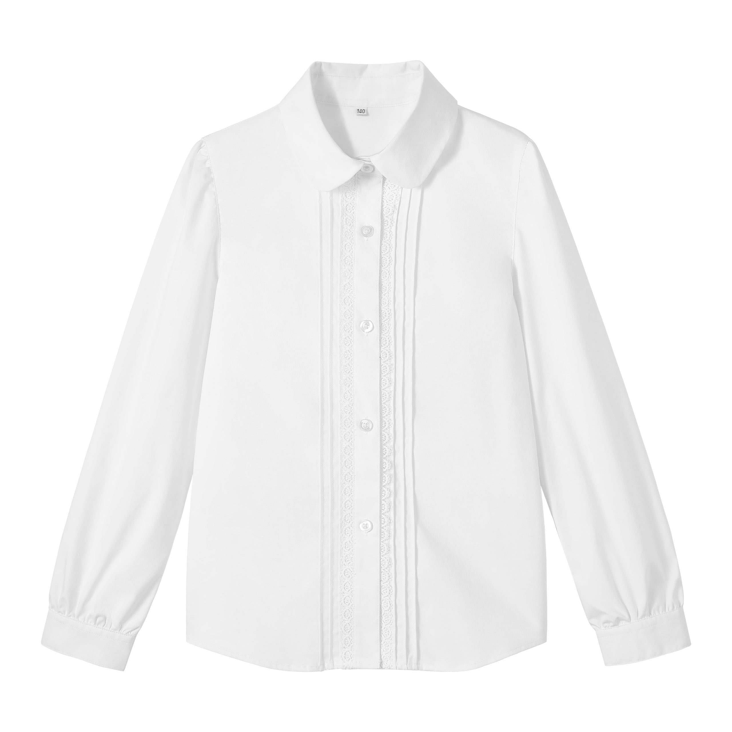 Girls Long Sleeve Uniform Shirt Kids Button Down Shirts