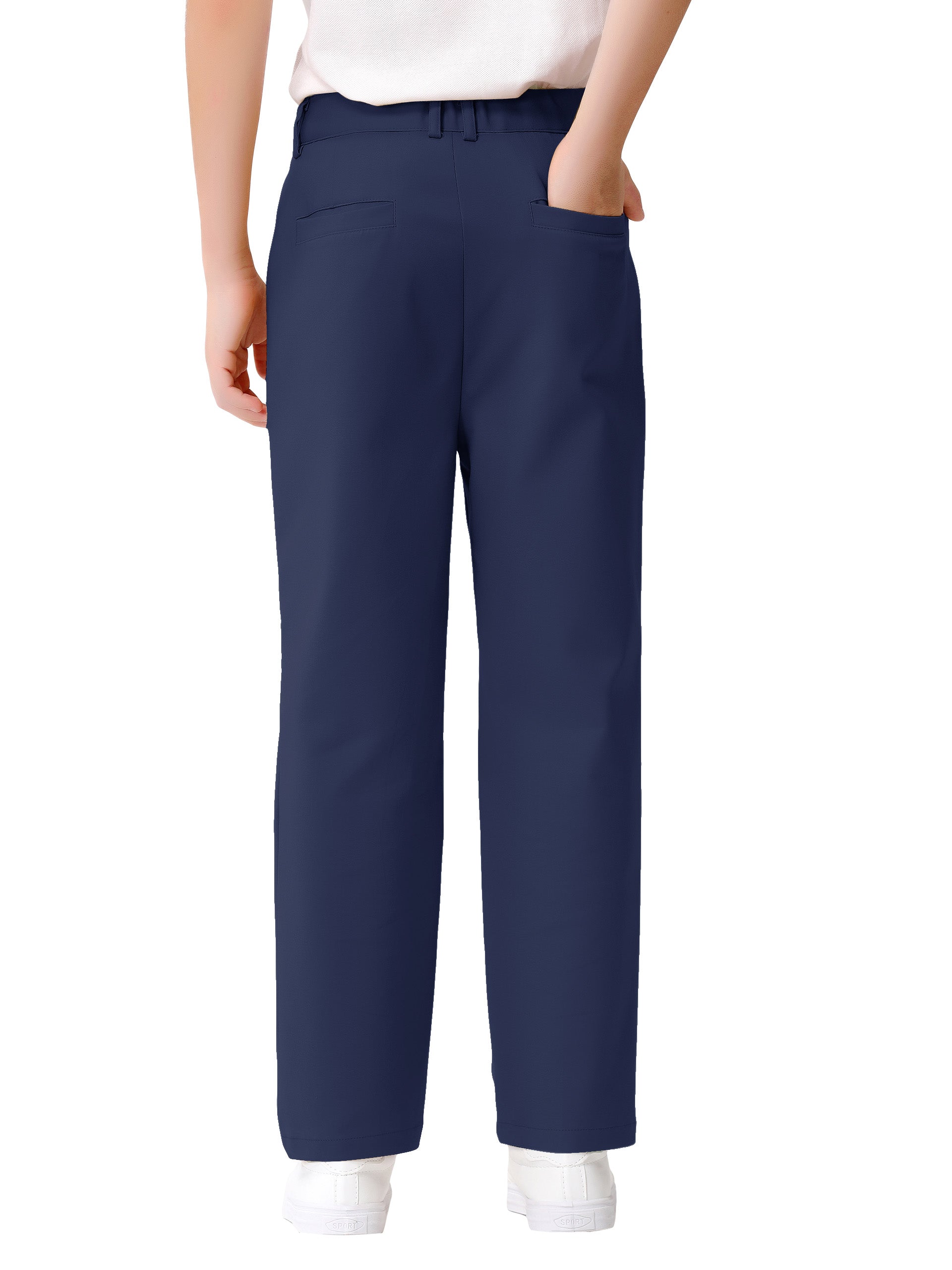 Boys Golf Dress Pants, Athletic Stretch Quick Dry Uniform Chino