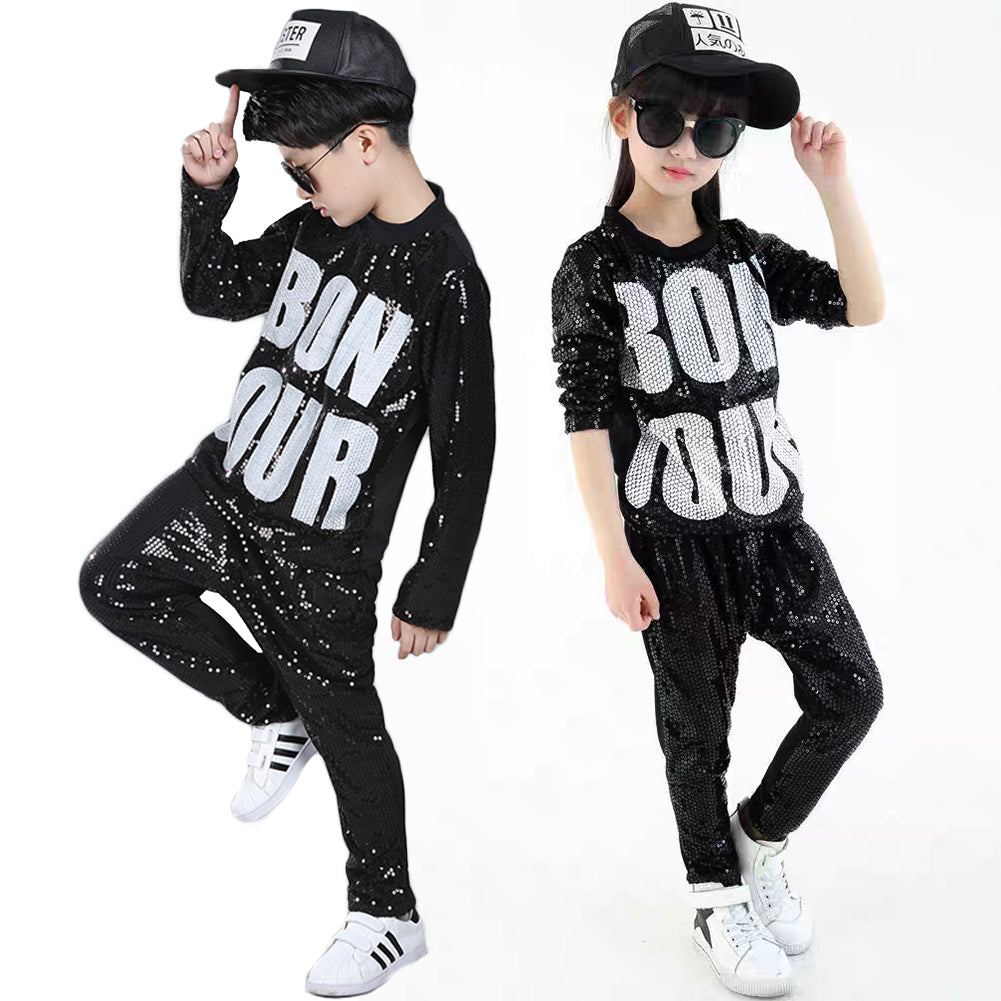 Unisex Boy's Girl's Sequin Classic Dance Costumes Ballroom Modern Jazz