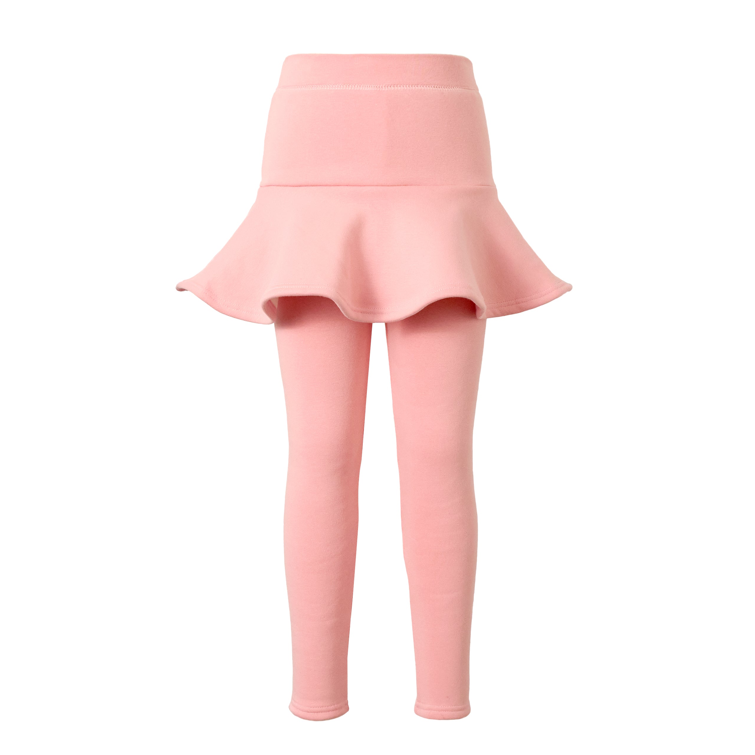 Girl's Fleece Lined Leggings with Skirt Warm Winter Snow Pants