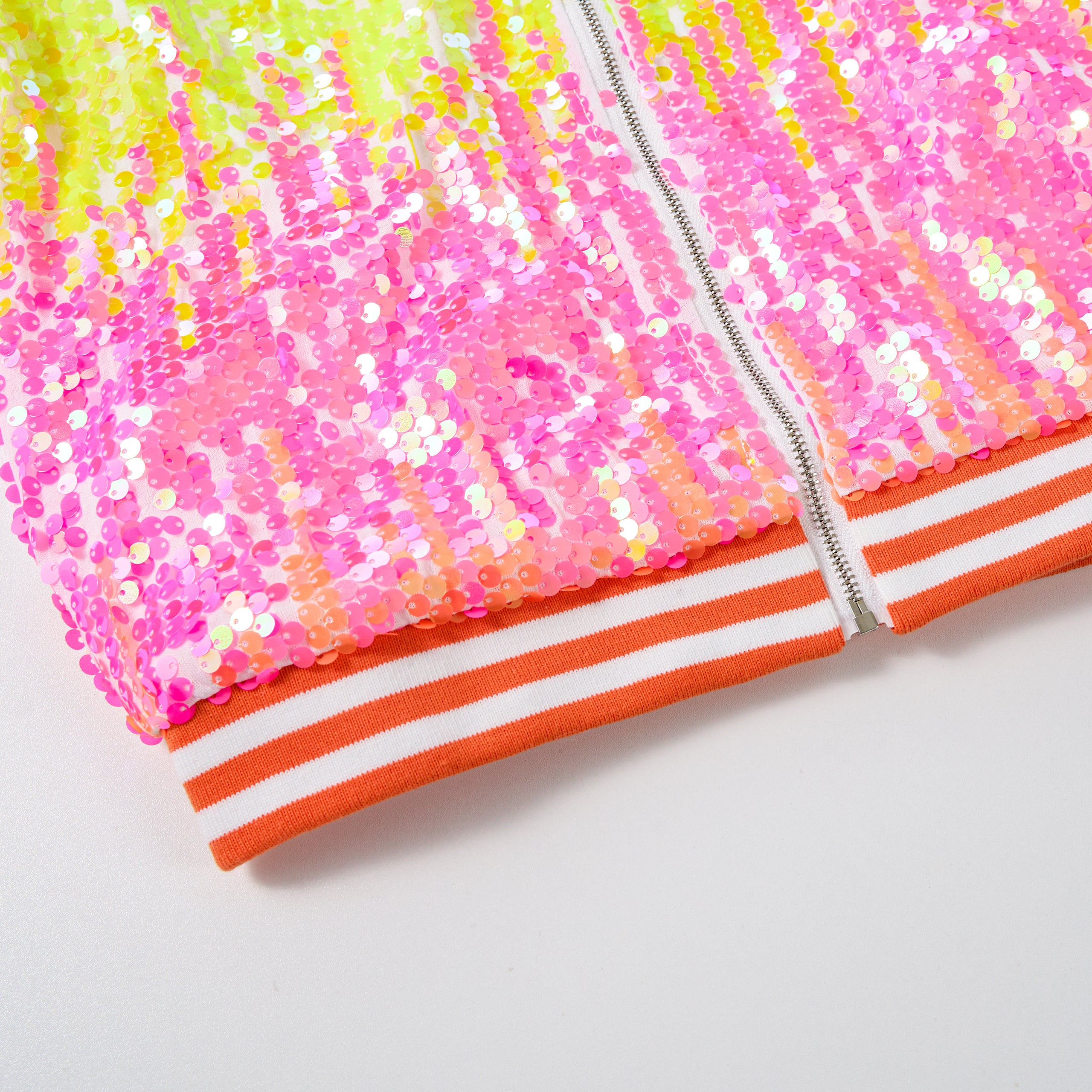 Girls Sequin Jacket Long Sleeve Kids Bomber Coats