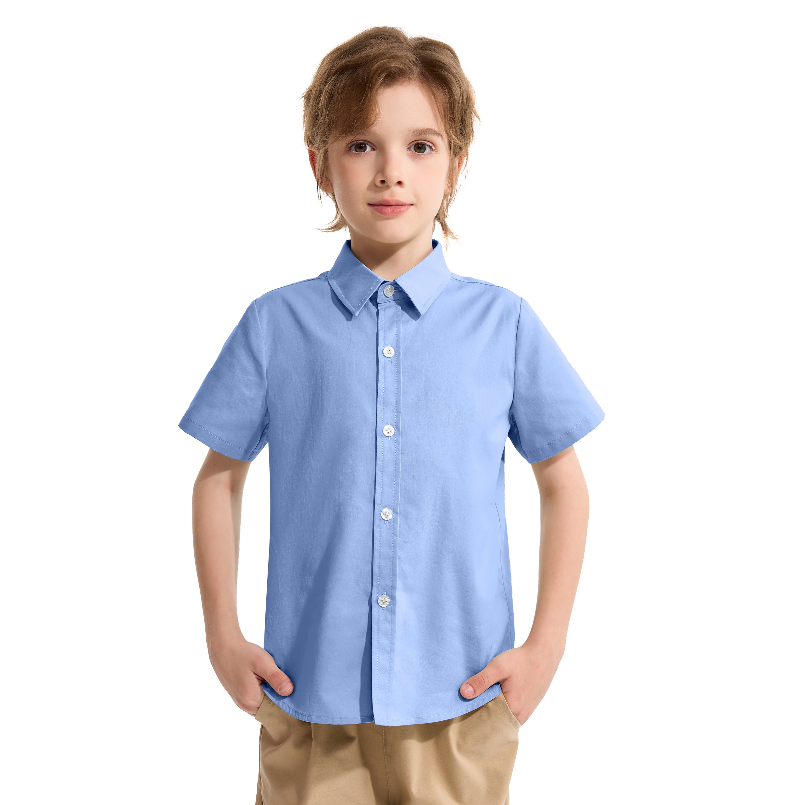 Boy's School Formal Ceremony Short Sleeves Shirt