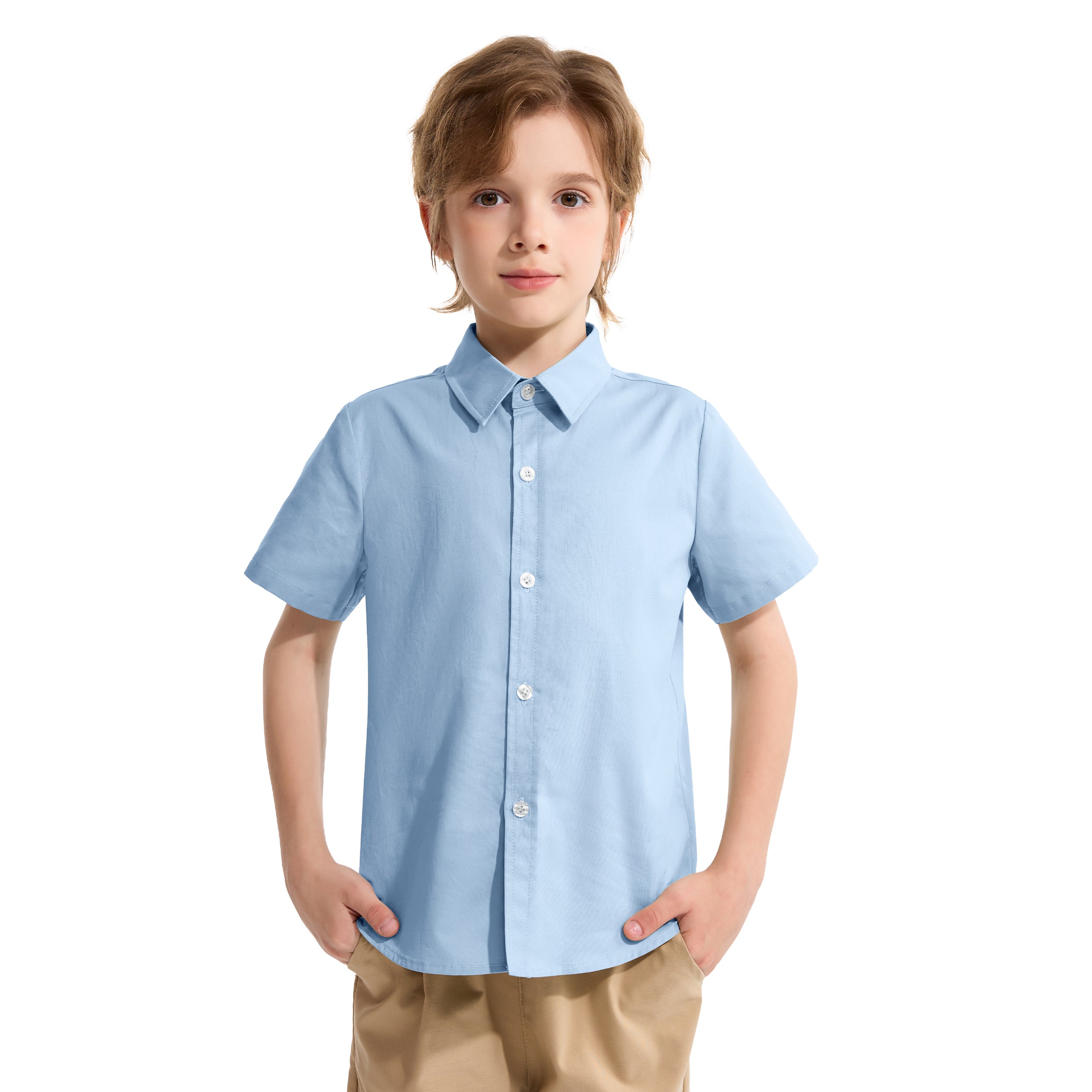 Boy's School Formal Ceremony Short Sleeves Shirt