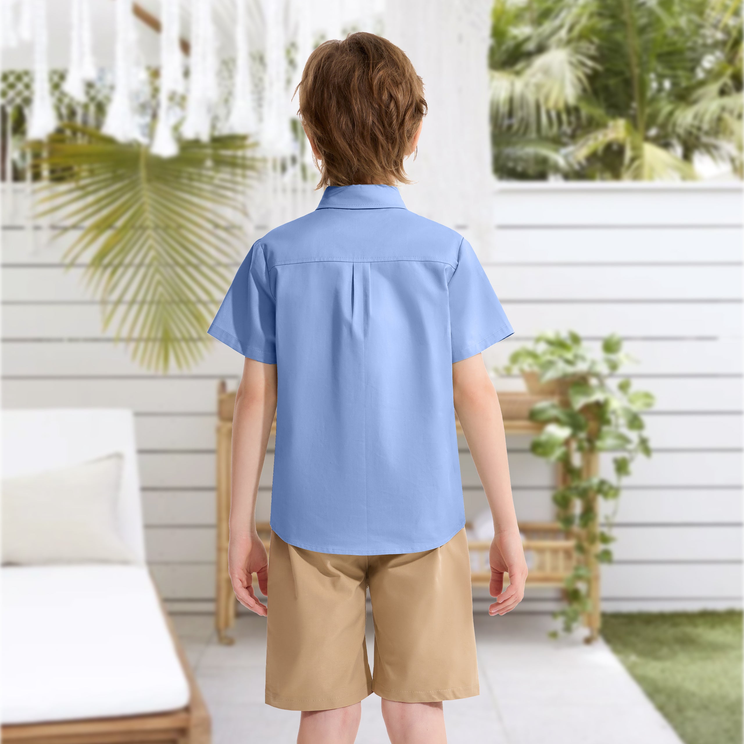 Boy's School Formal Ceremony Short Sleeves Shirt