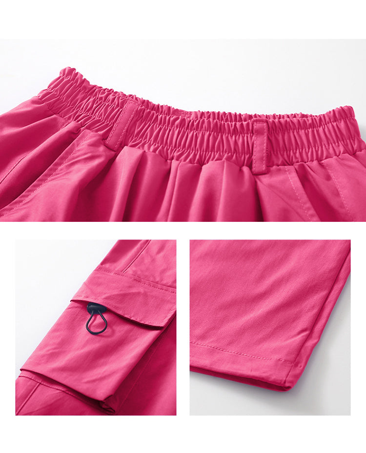 Girls 2 Piece Hip Hop Dance Outfits Long Sleeve Crop Top Cargo Pants Set