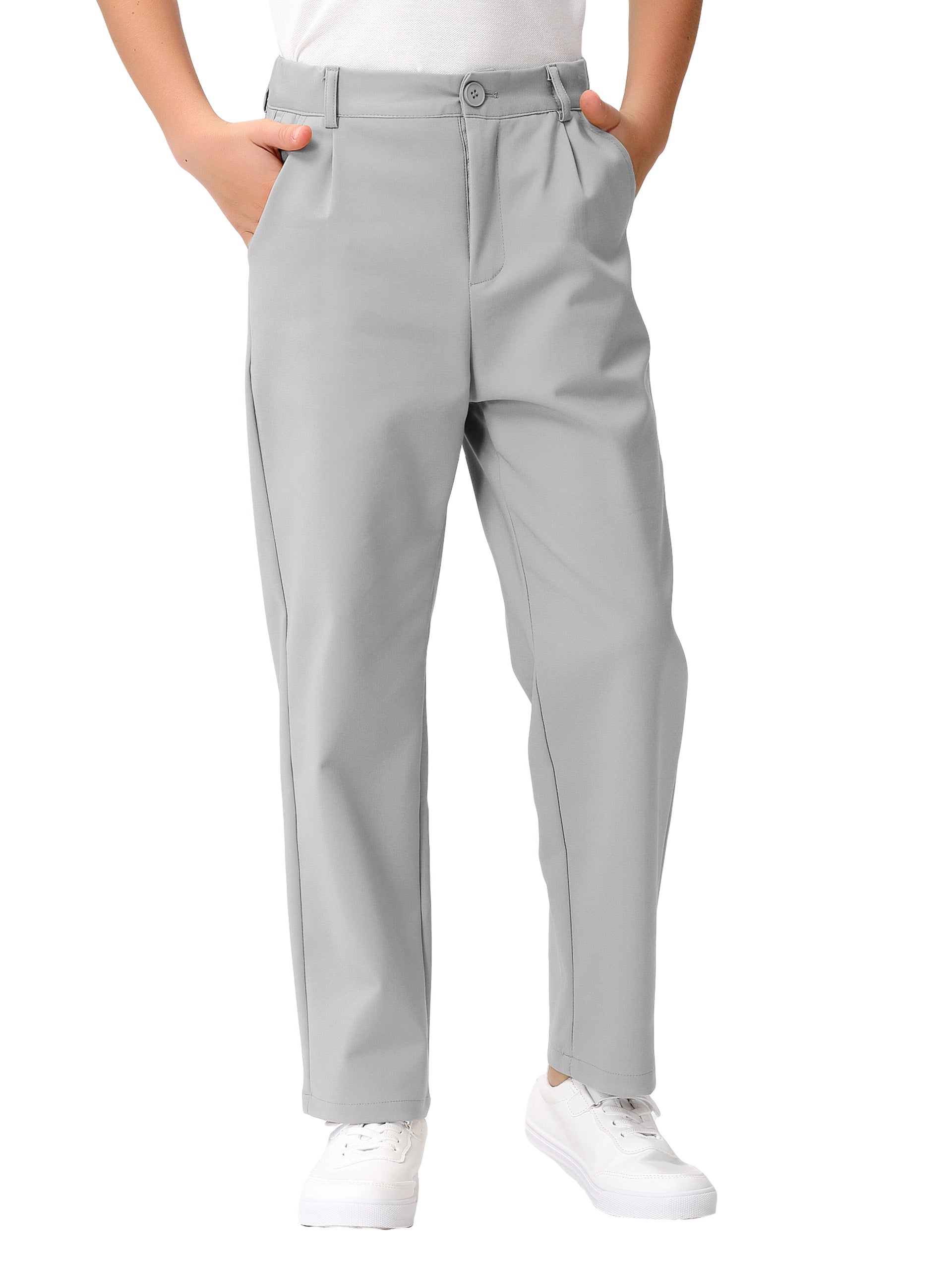 Boys Golf Dress Pants, Athletic Stretch Quick Dry Uniform Chino