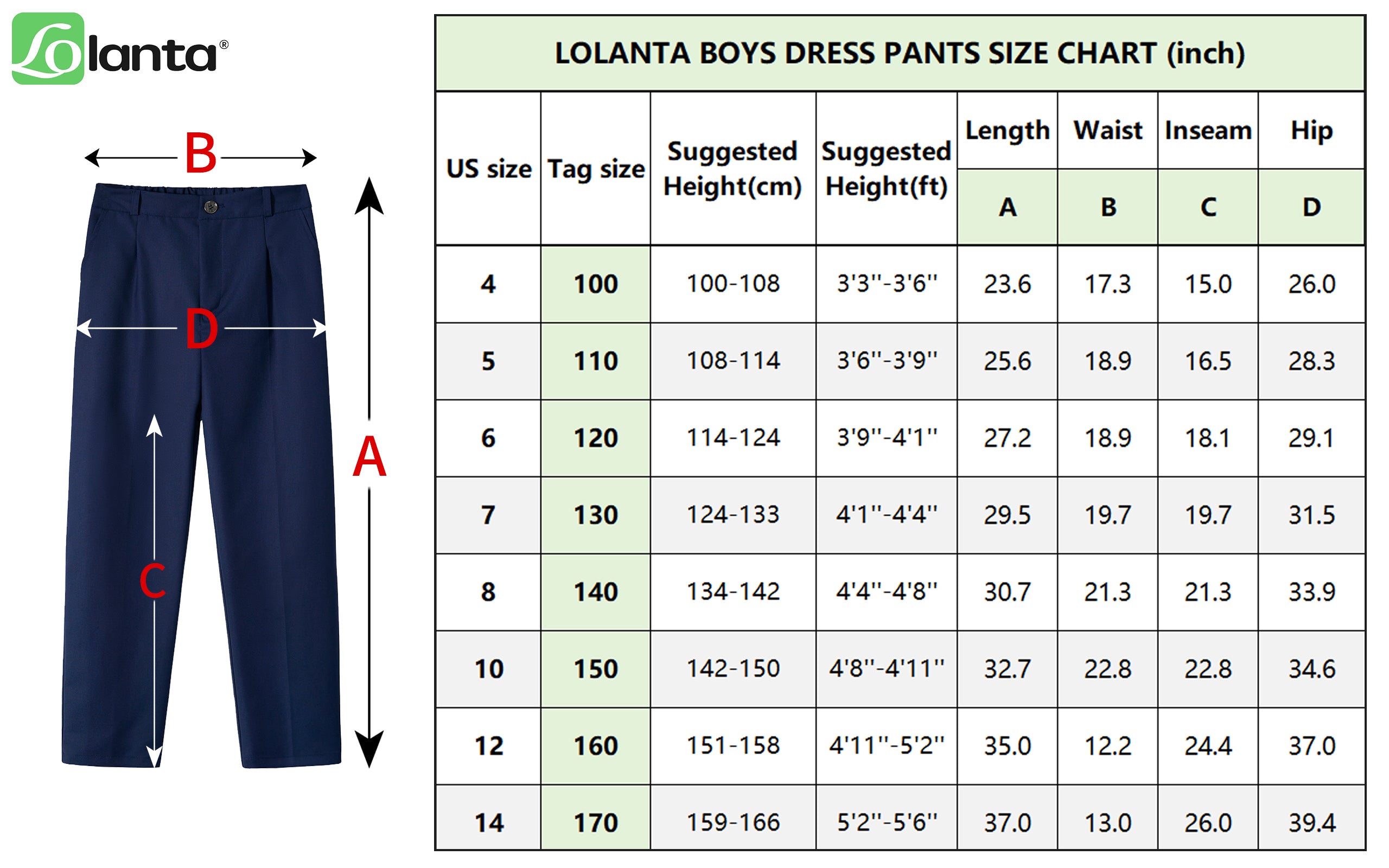 Boys Dress Pants School Uniform Pants Kids Relax Fit Trousers
