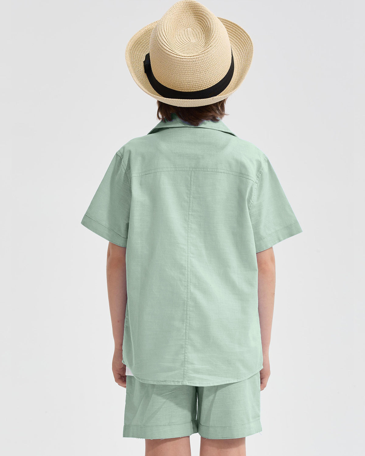 Boys 2 Pieces Linen Set kids Summer Vacation Outfits