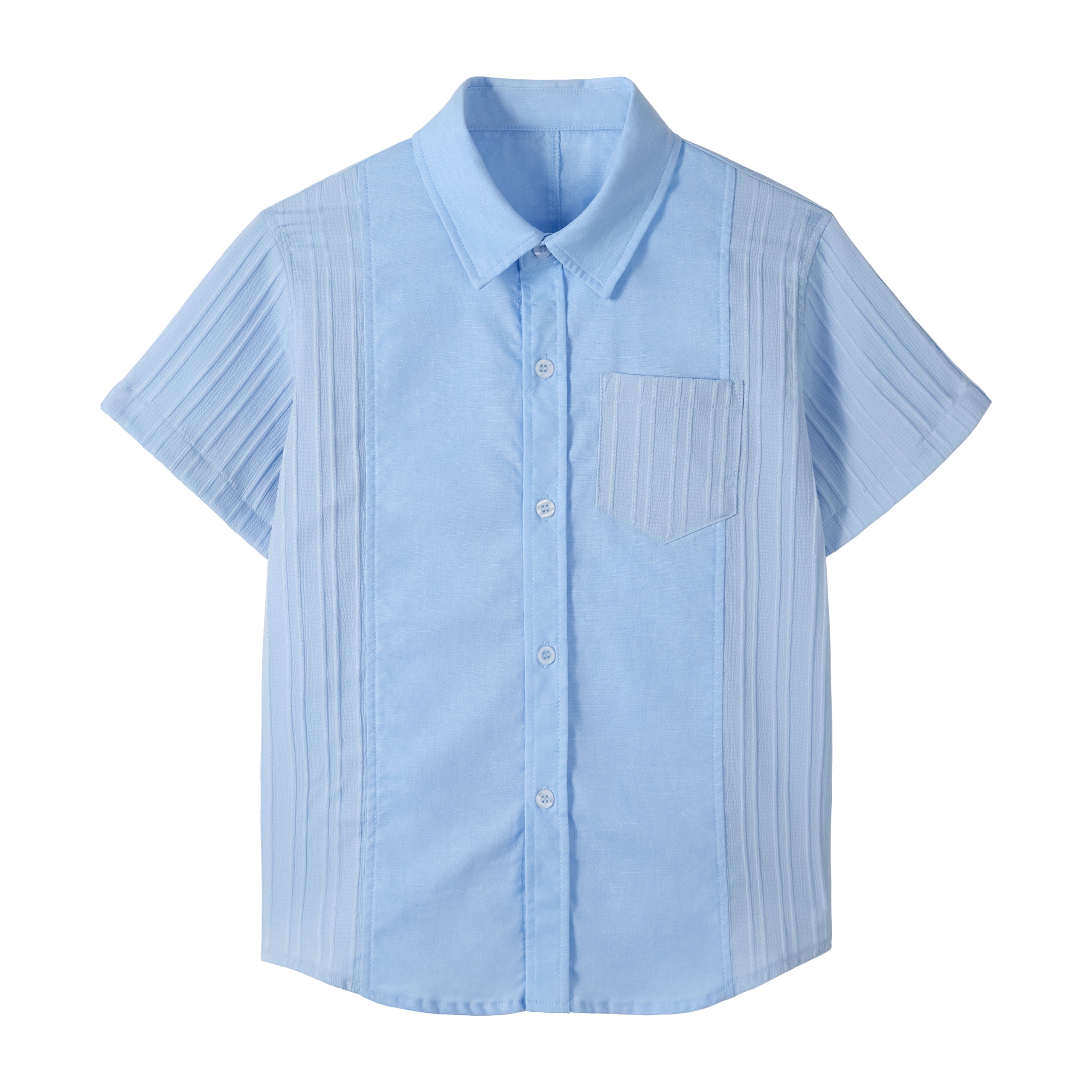 Boys Linen Shirt Short Sleeve Guayabera Shirts