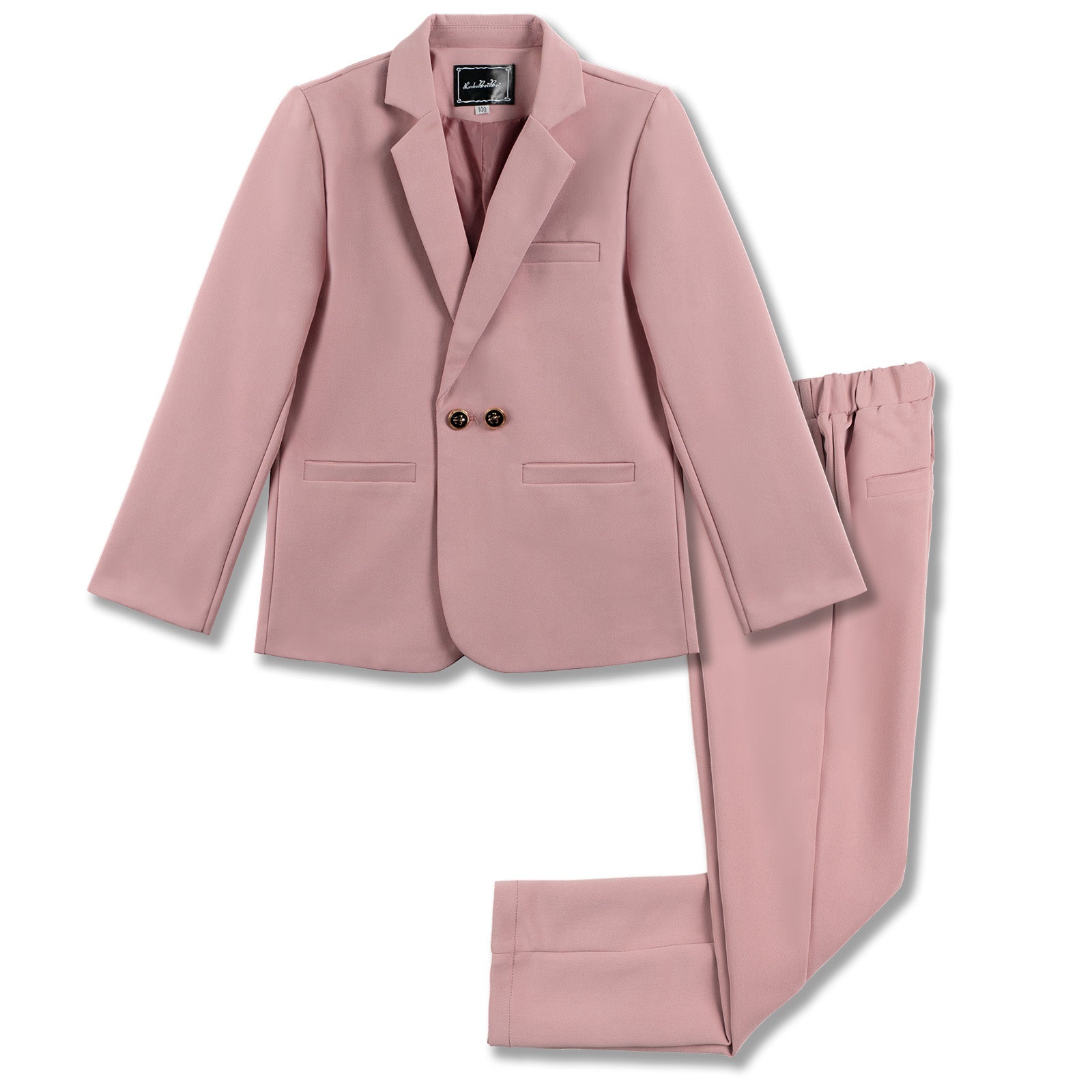 Boys Casual Suits Wedding Outfits 2 Piece Gentleman Blazer and Pants Set