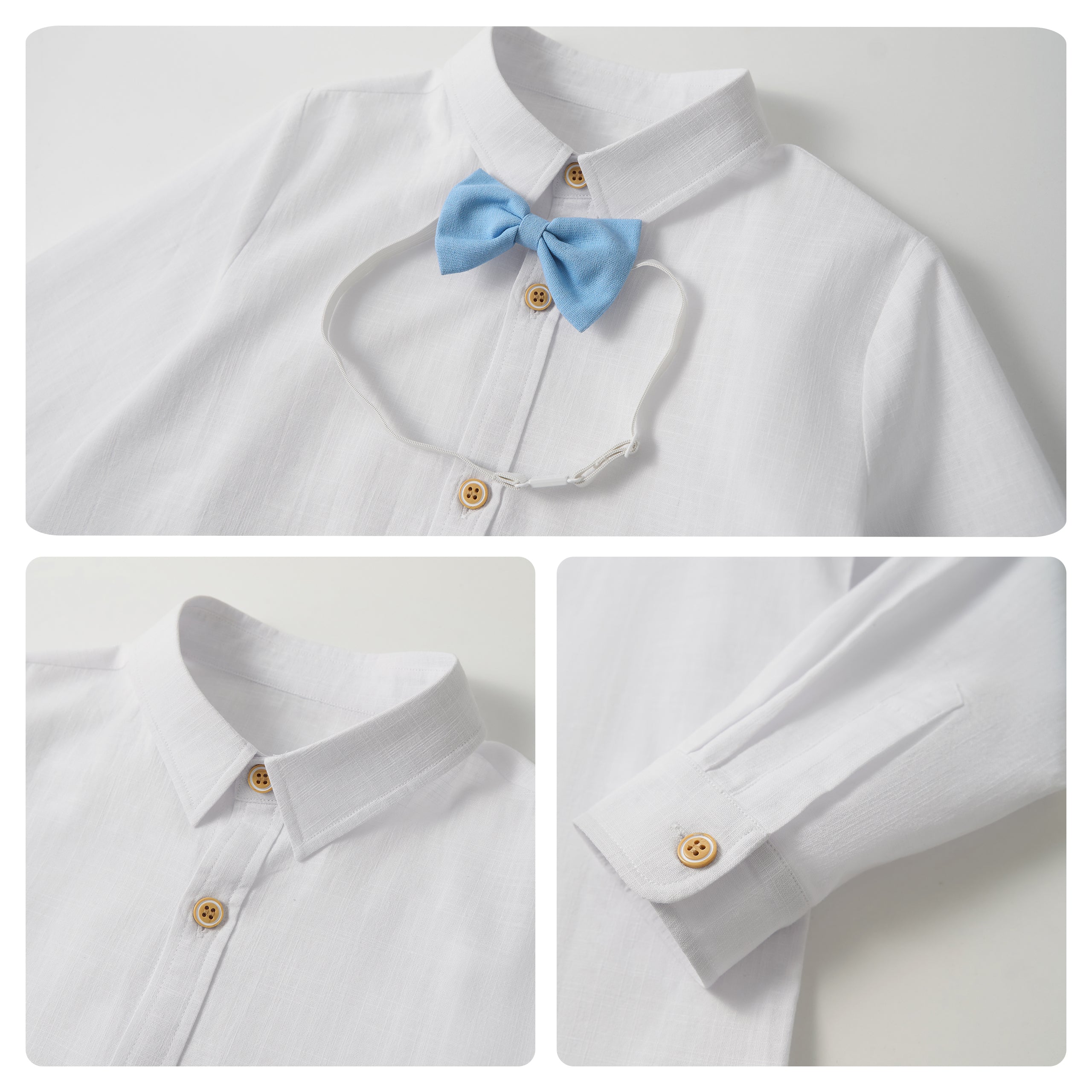 Boys Linen Suit Dress Clothes Kids Graduation Wedding Outfit