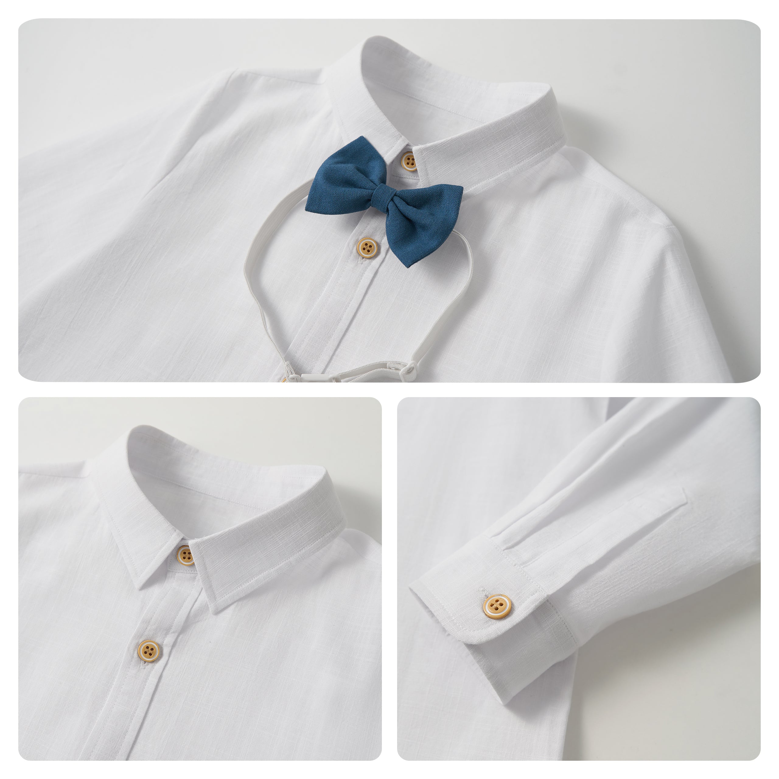 Boys Linen Suit Dress Clothes Kids Graduation Wedding Outfit