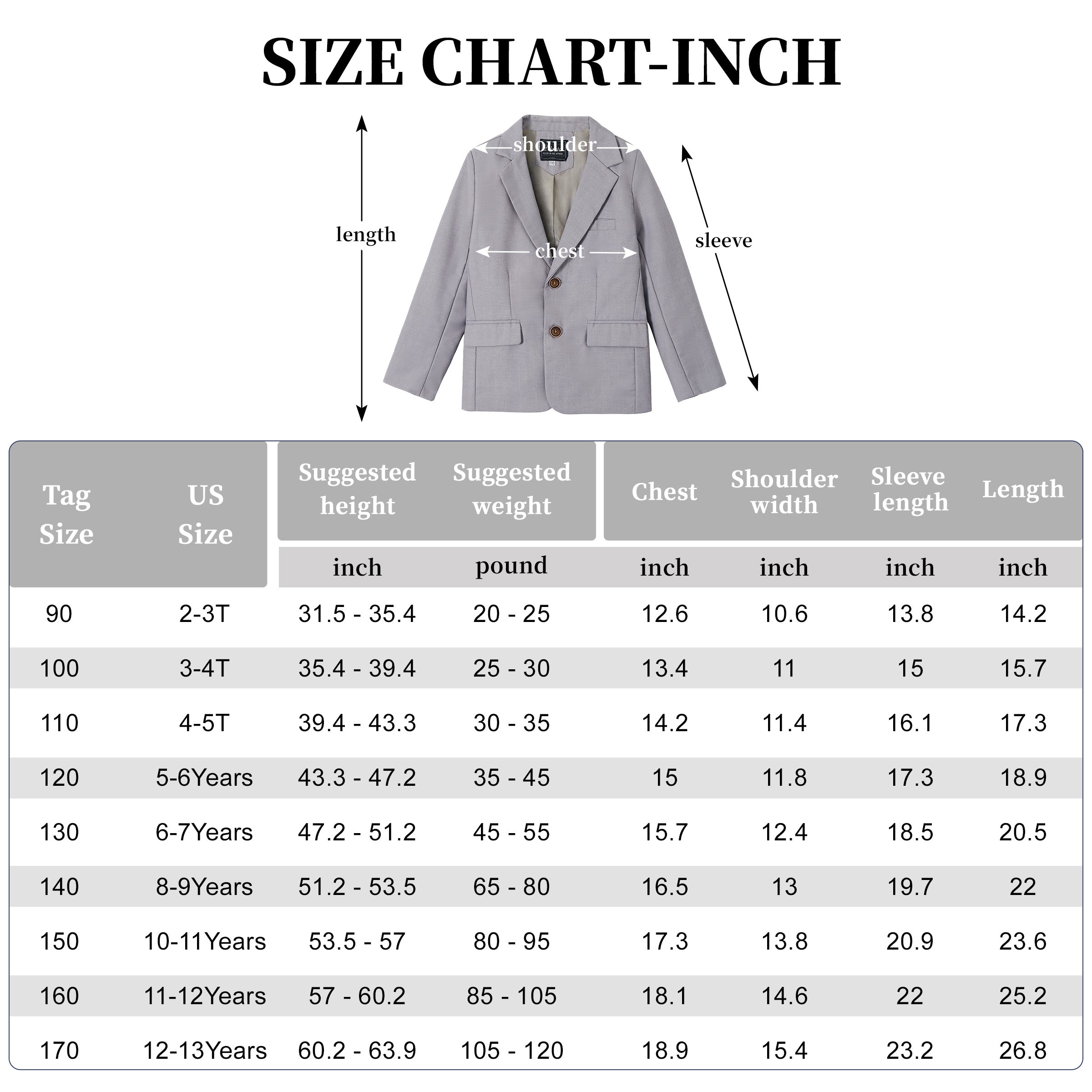 Boys Blazer Kids Suit Jacket Sport Coat