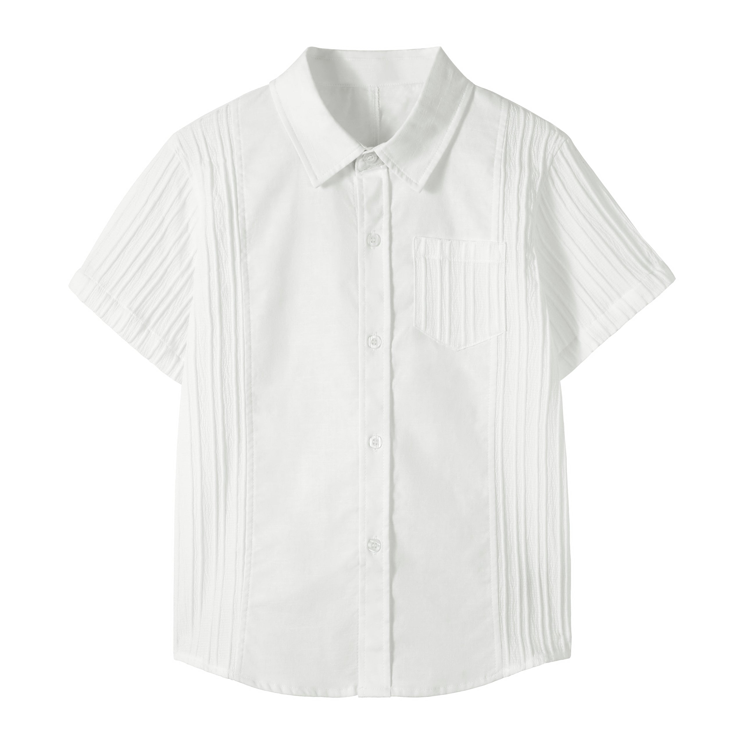 Boys Linen Shirt Short Sleeve Guayabera Shirts