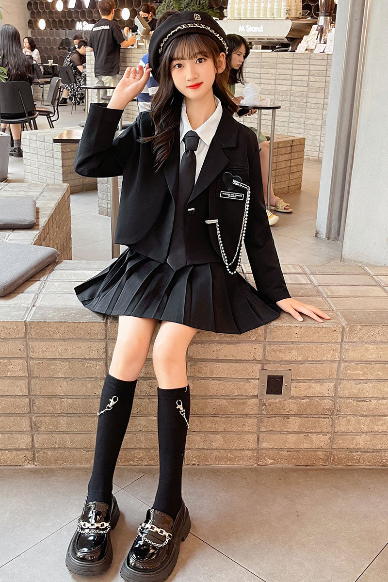 LOLANTA Girls Business Formal Short Suit Skirts Set