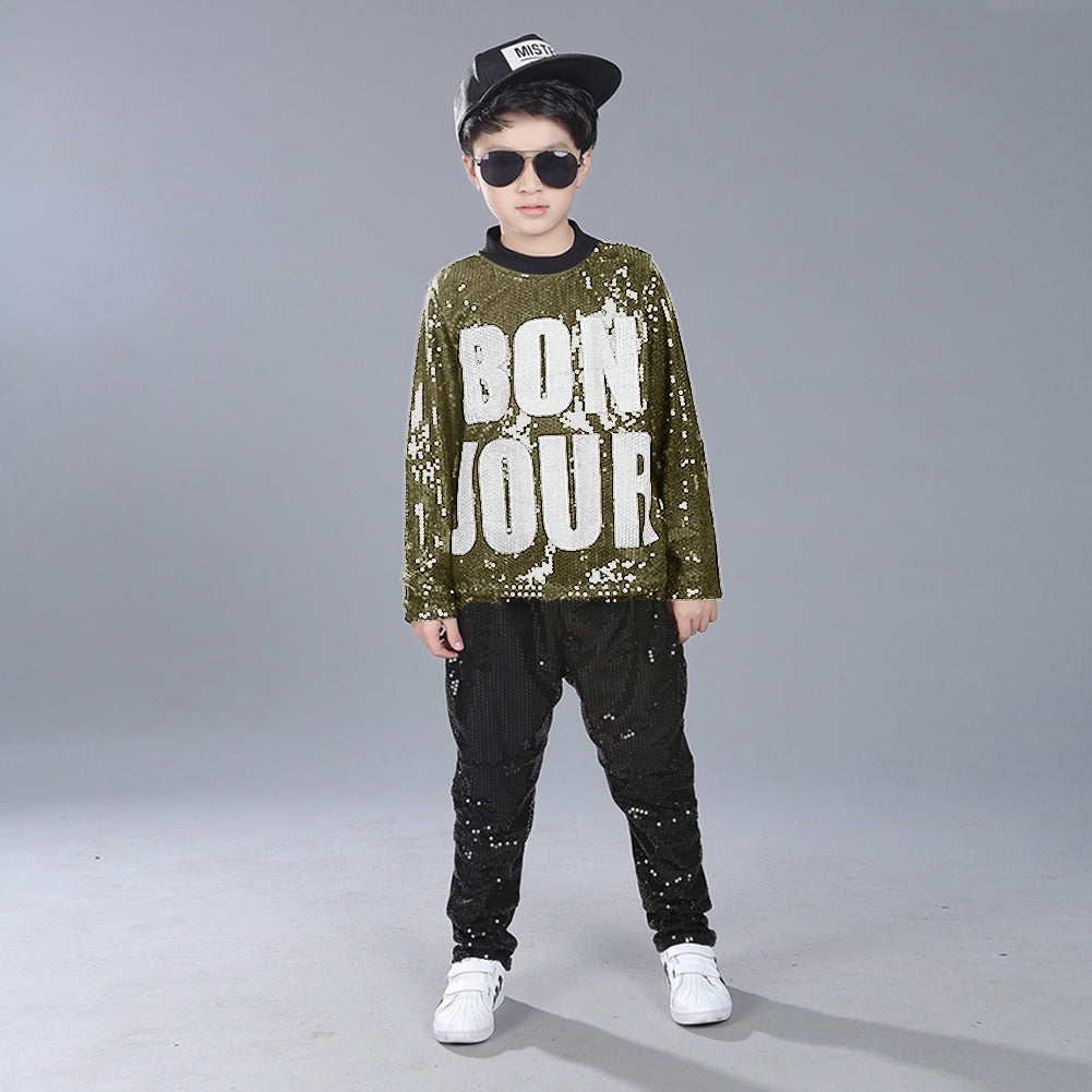 Unisex Boy's Girl's Sequin Classic Dance Costumes Ballroom Modern Jazz