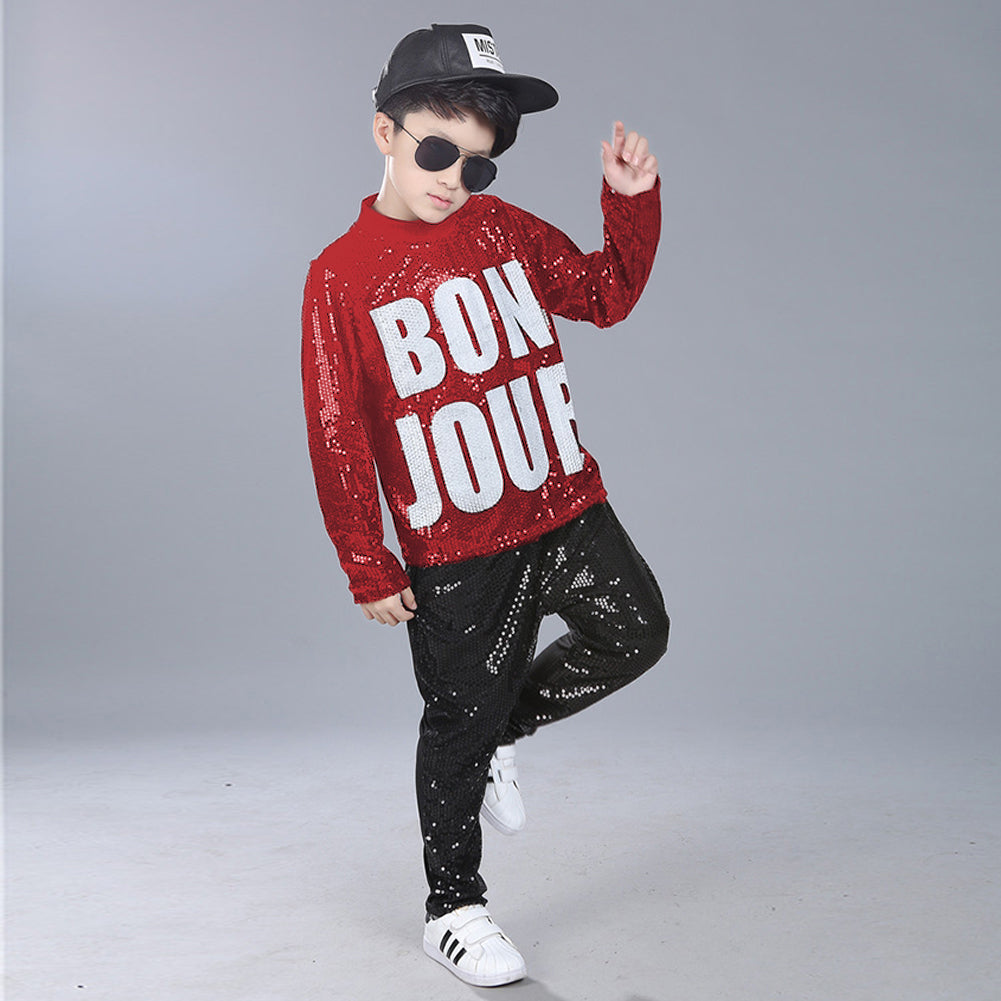 Unisex Boy's Girl's Sequin Classic Dance Costumes Ballroom Modern Jazz