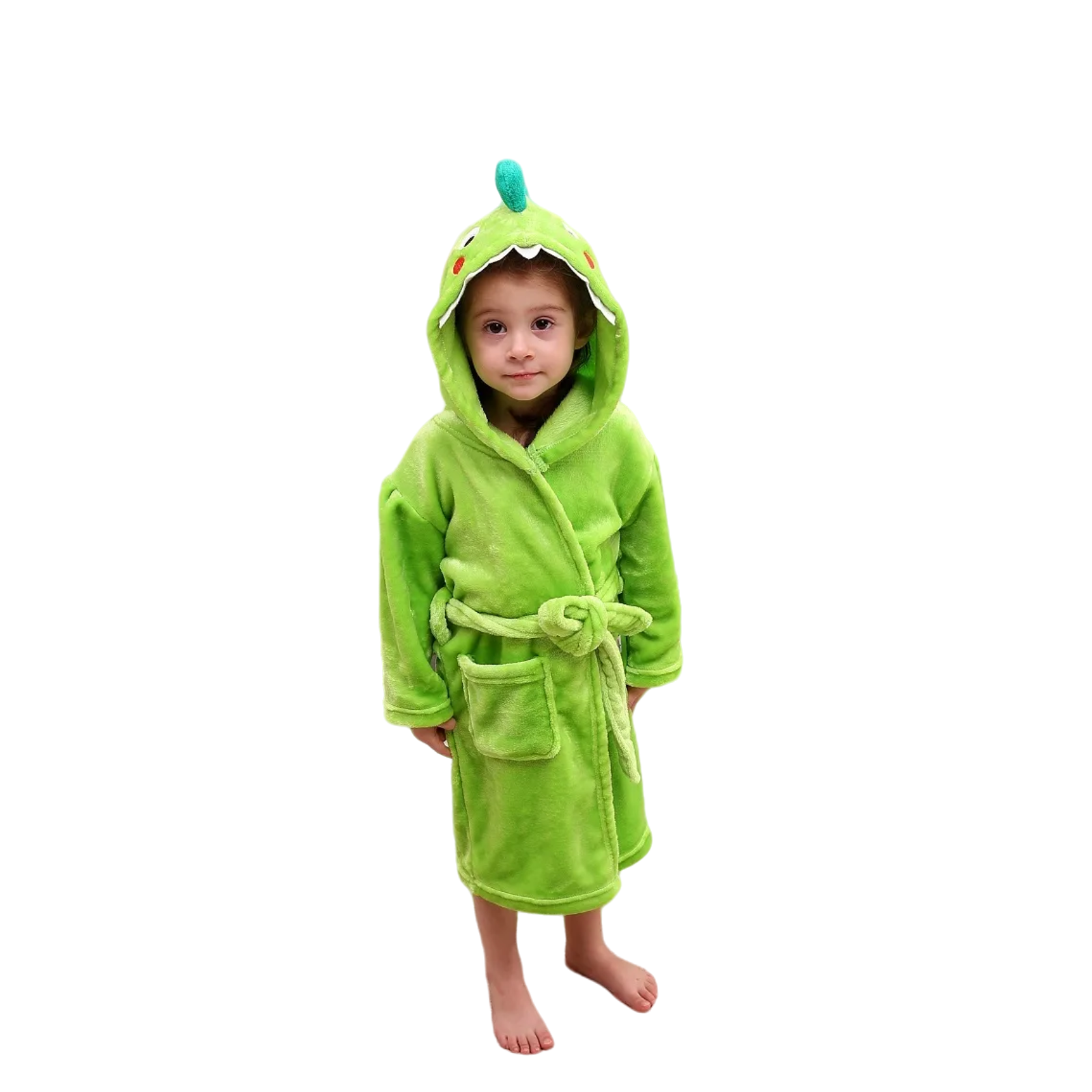 Boy's Girl's Unisex Hooded Bathrobe Plush Robe Sleepwear