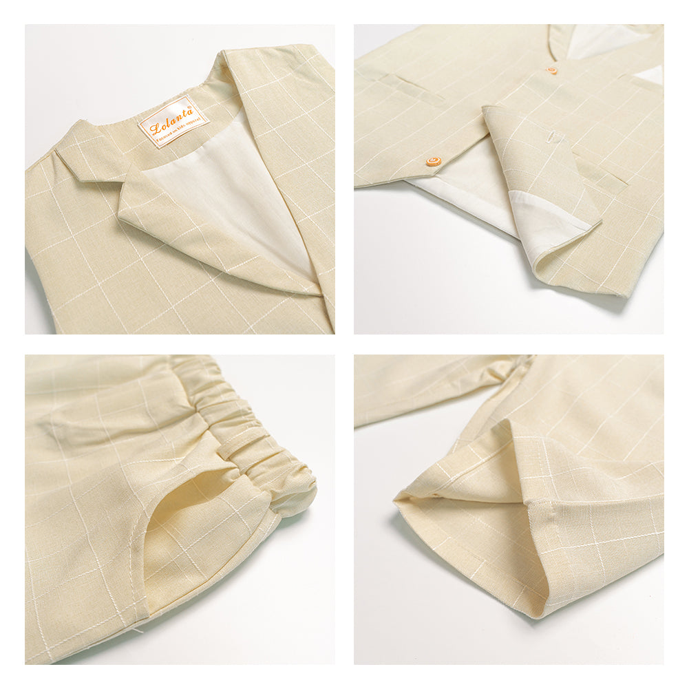 4Pcs Boy Weste Kurzarm Sommer Formal Business Anzug