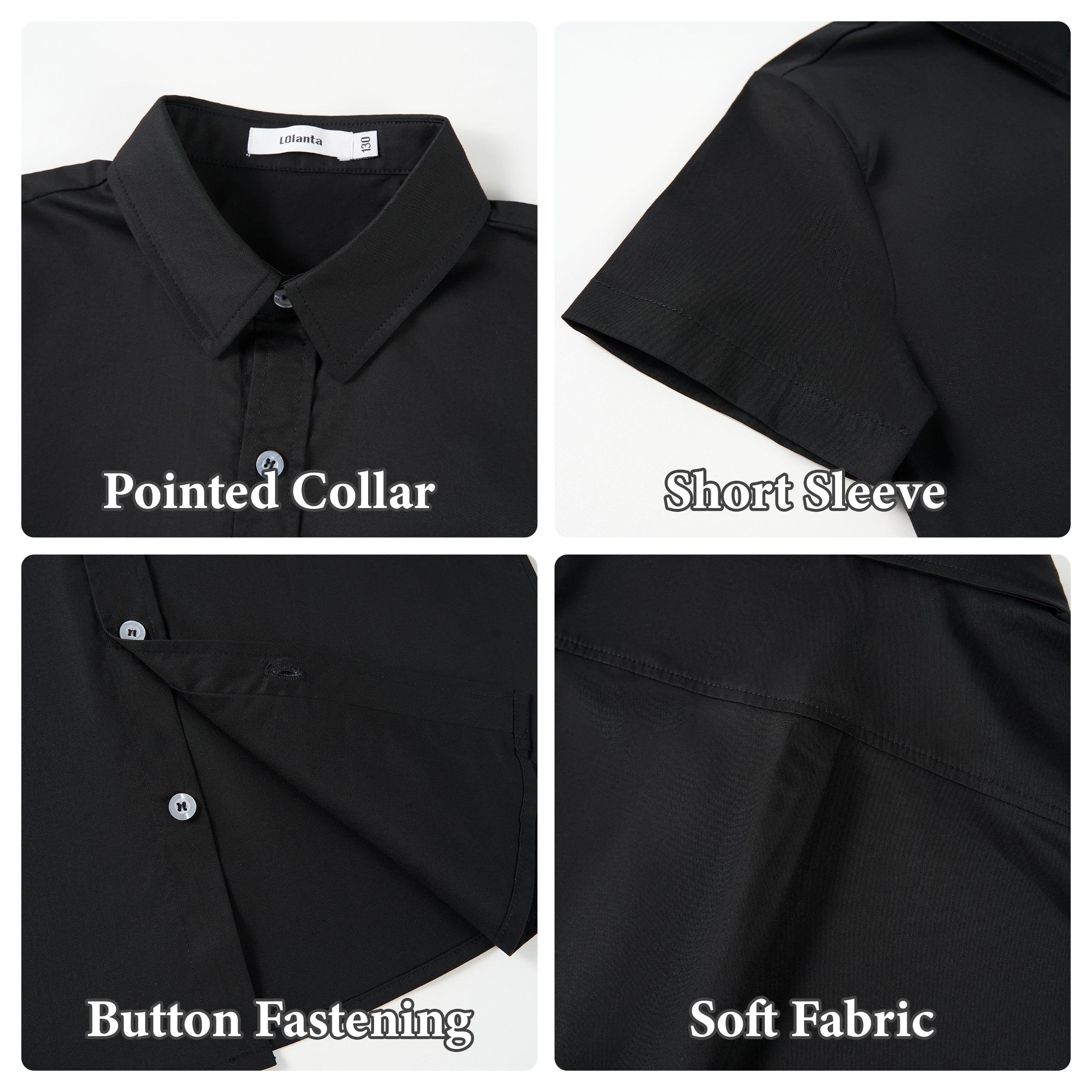 Boy's School Formal Ceremony Short Sleeves Shirt