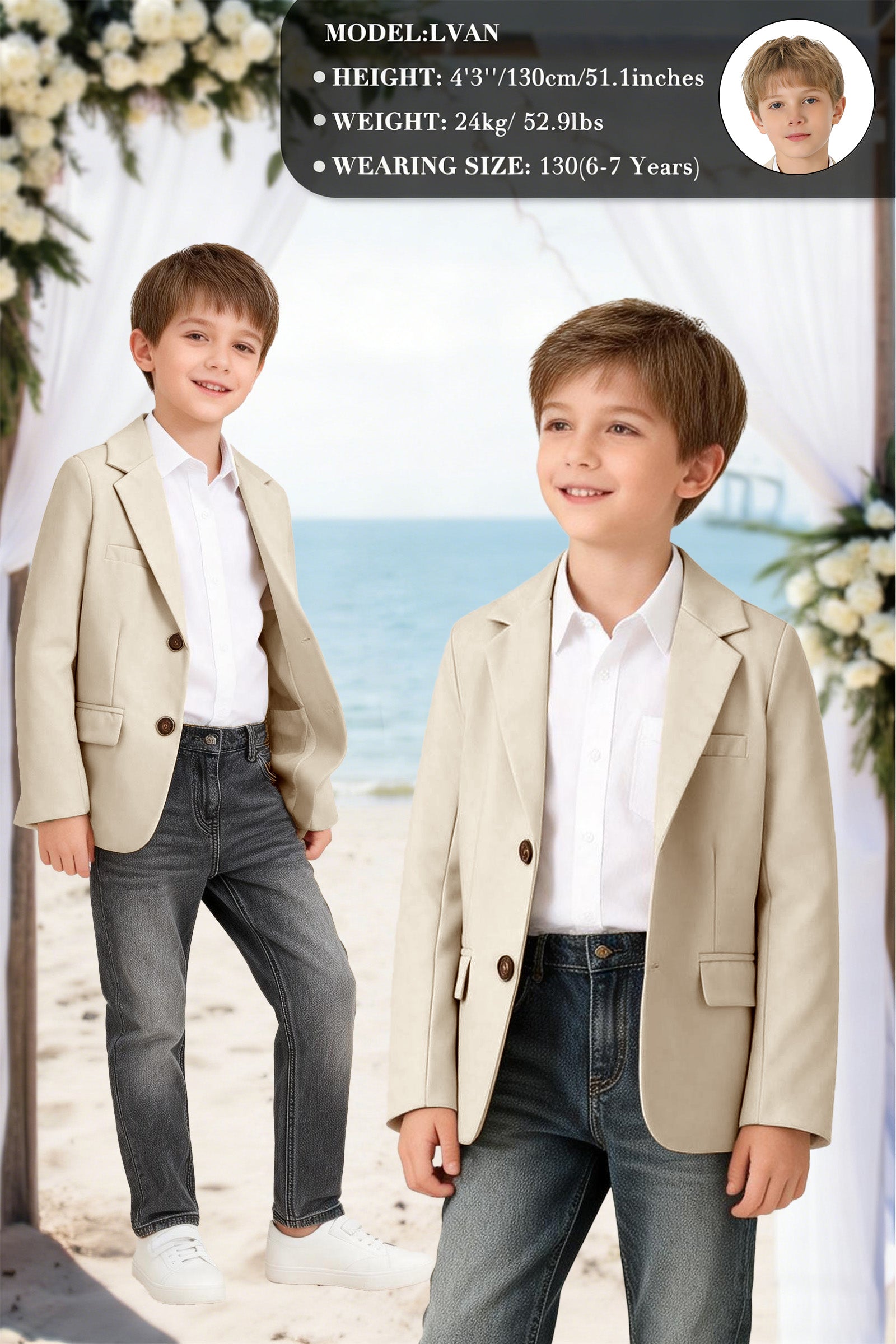 Boys Blazer Kids Suit Jacket Sport Coat