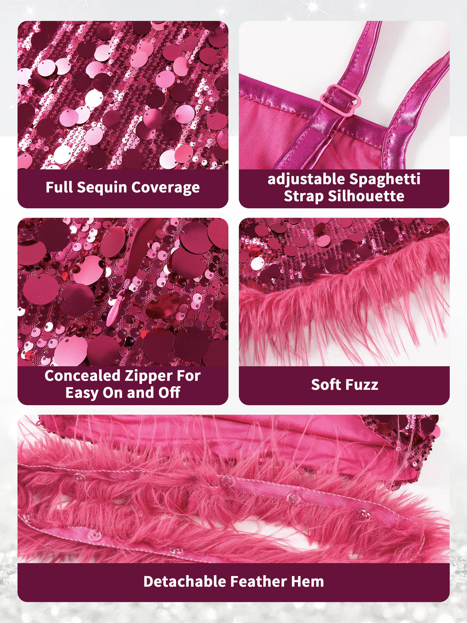 Girls Sequin Dress Kids Sparkly Gown for Christmas Birthday Party Wedding