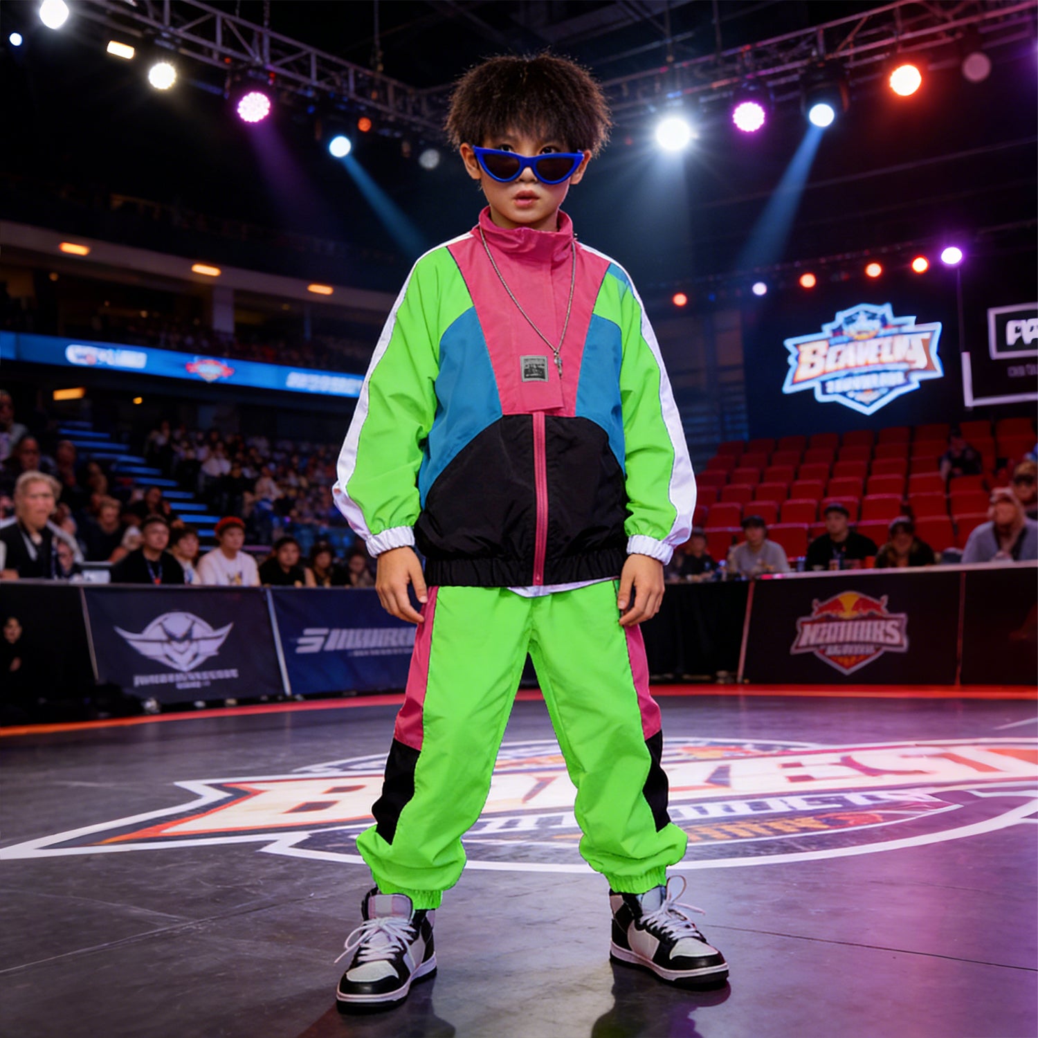 Unisex Kid's Jacket Track Pants Hip Pop Streetwear Jogger Set