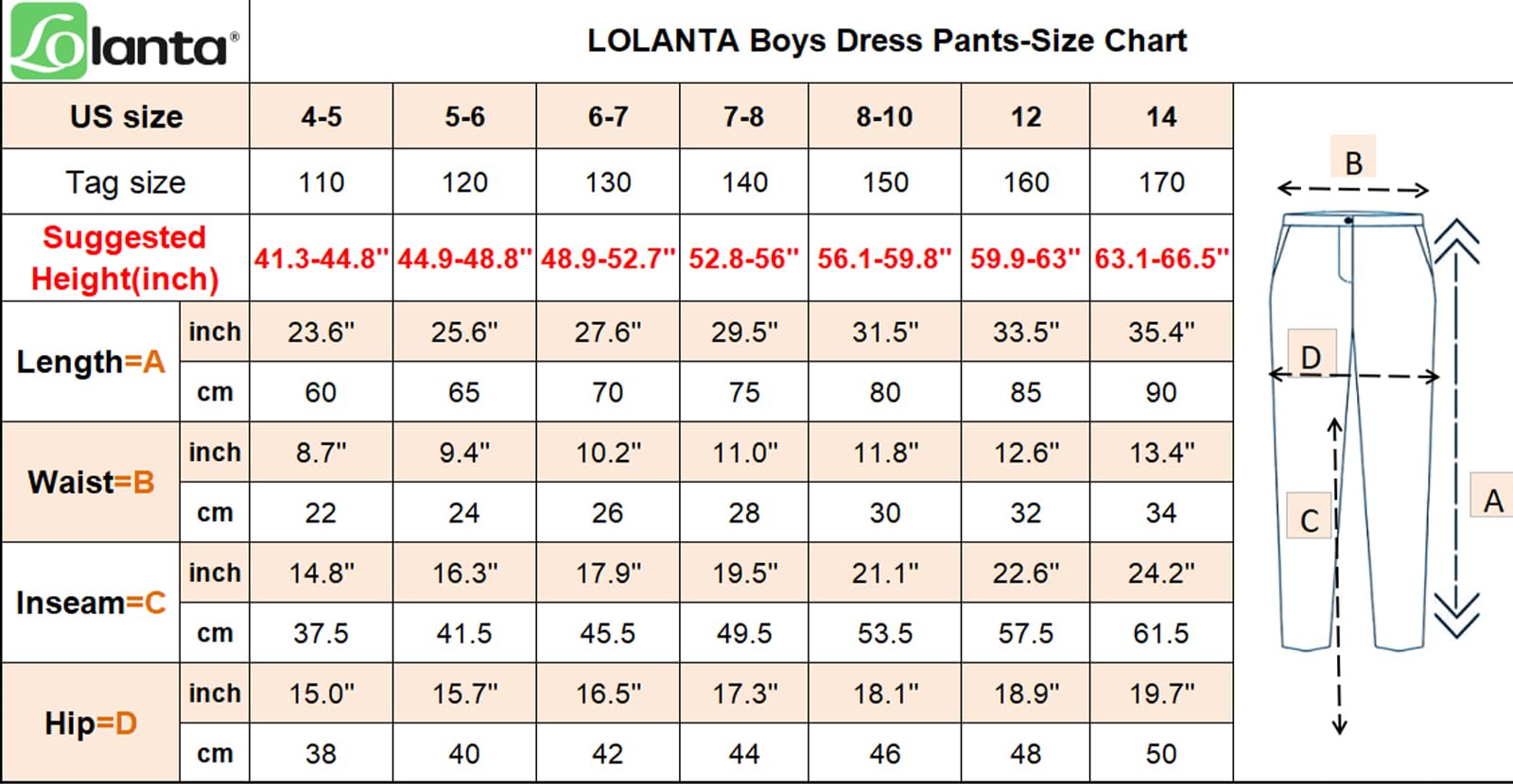 Boys Dress Pants School Uniform Pants Kids Relax Fit Trousers