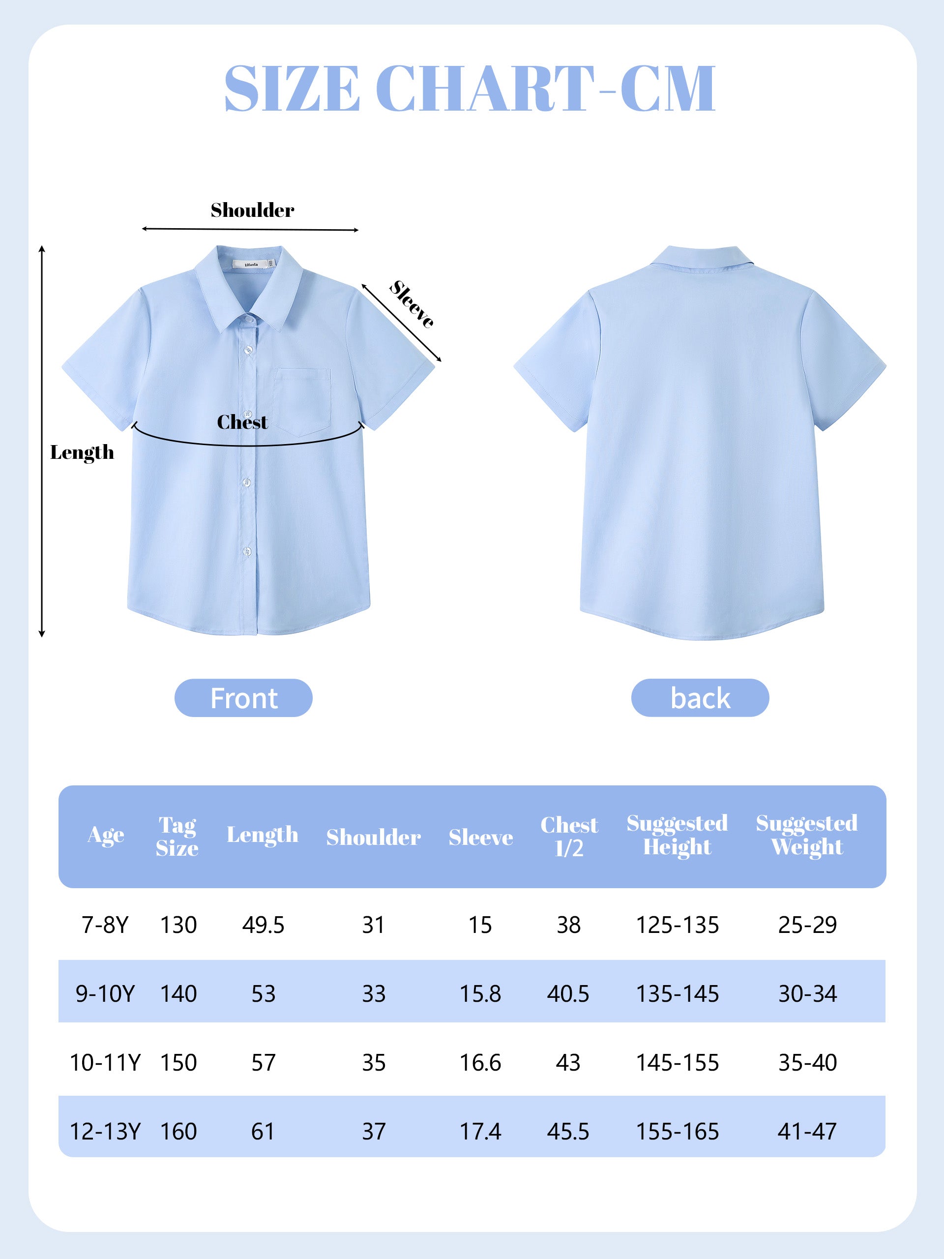 Girls Short Sleeve Button Down Shirts