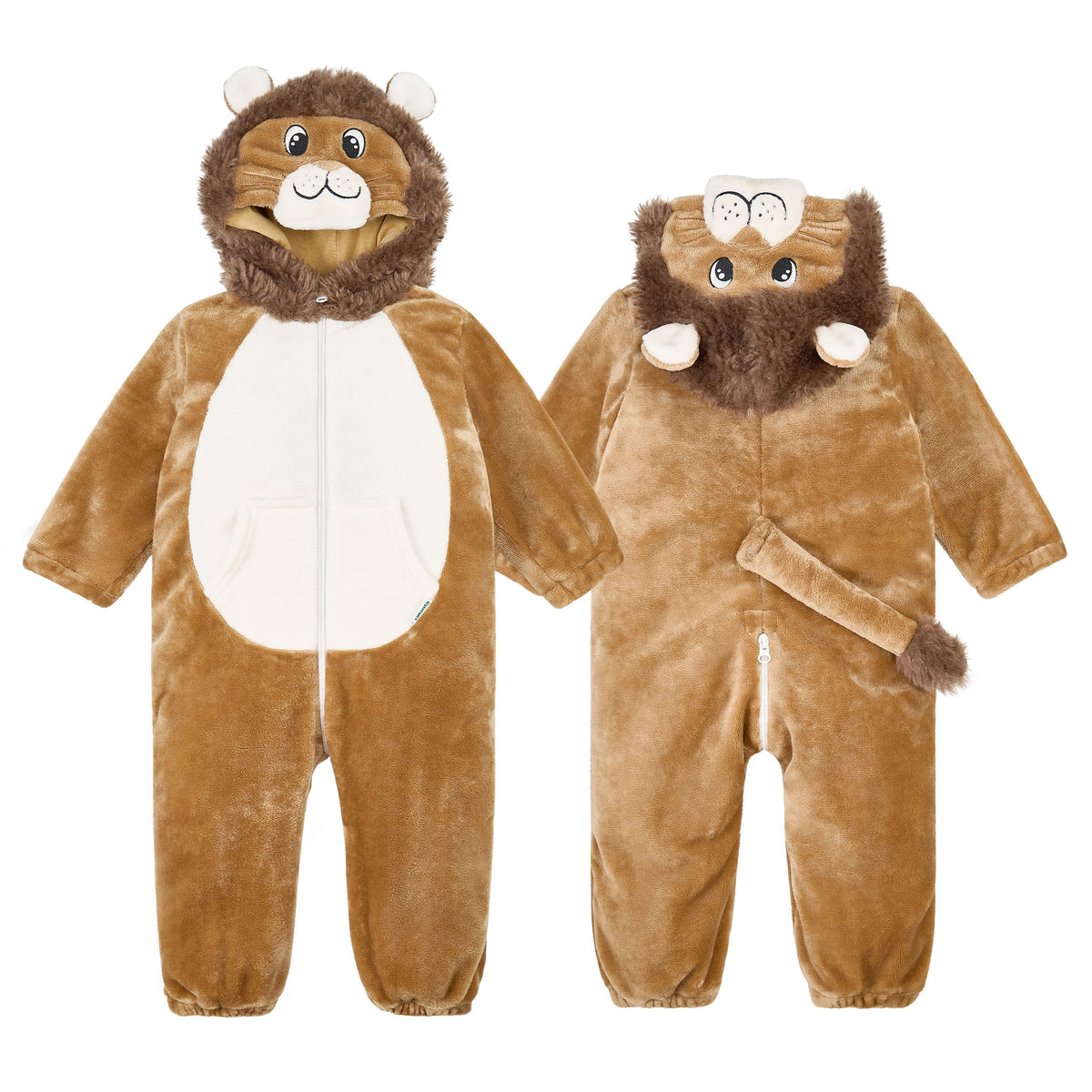 Unisex Baby Animal Costume Toddler Boys Girls Flannel Hooded Onesie