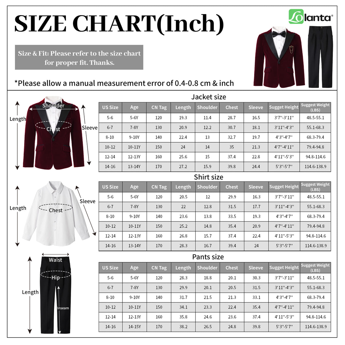 Boys Velvet Suit 4 Piece Slim Fit Tuxedo Formal Ring Bearer Outfit